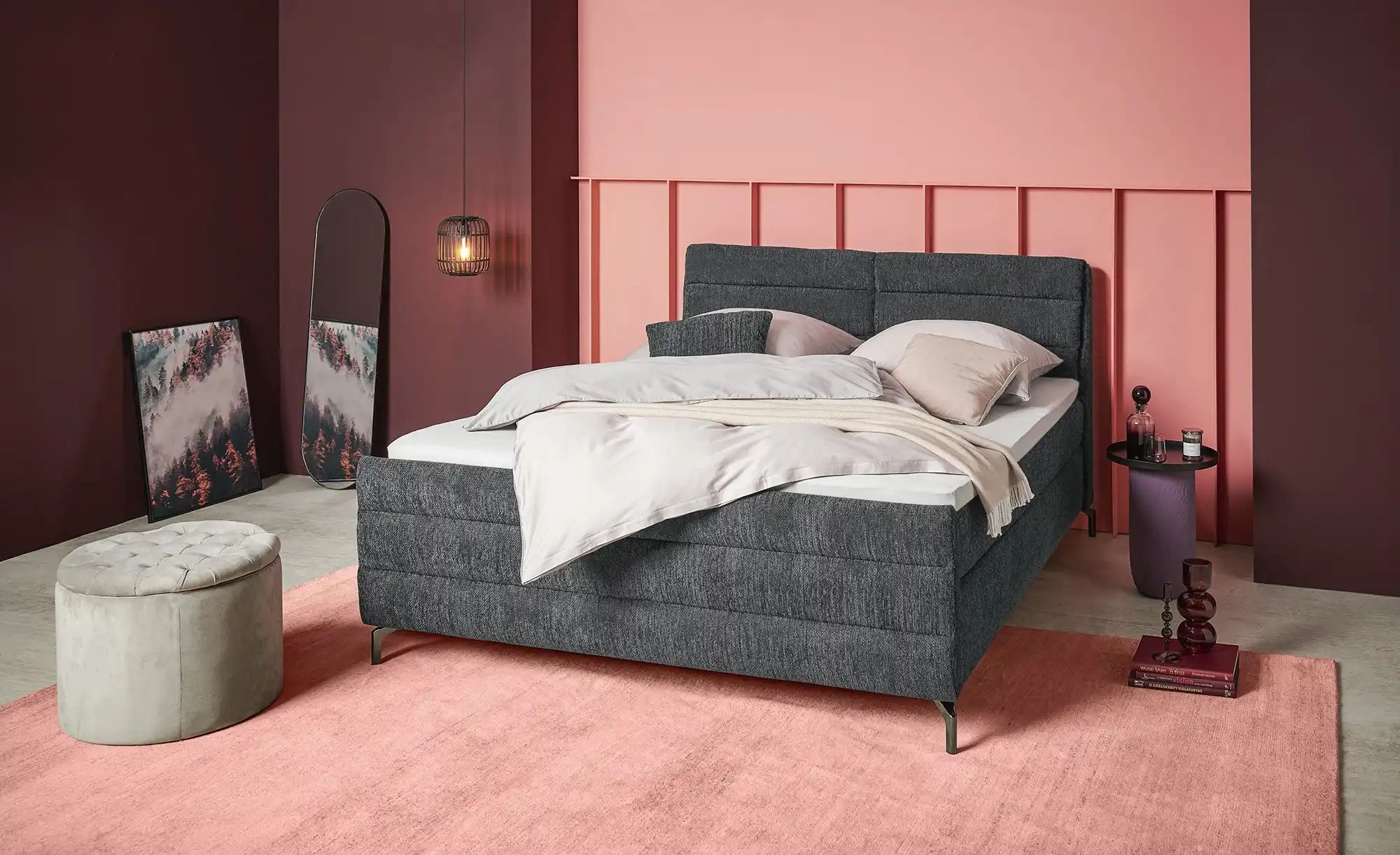 pop Boxspringbett  Maranello ¦ schwarz ¦ Maße (cm): B: 168 H: 116 Betten > günstig online kaufen