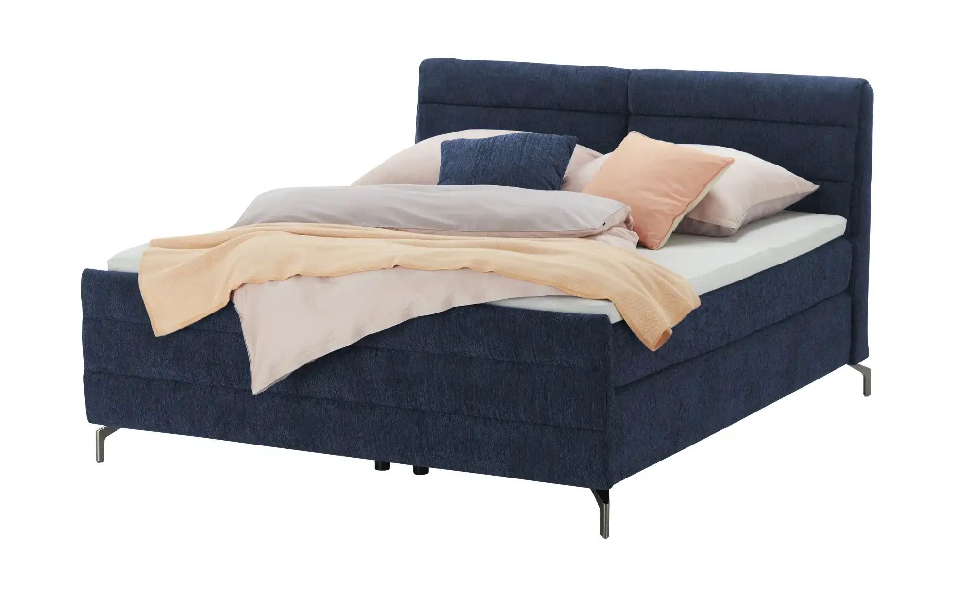 pop Boxspringbett  Maranello ¦ blau ¦ Maße (cm): B: 148 H: 116 Betten > Kom günstig online kaufen