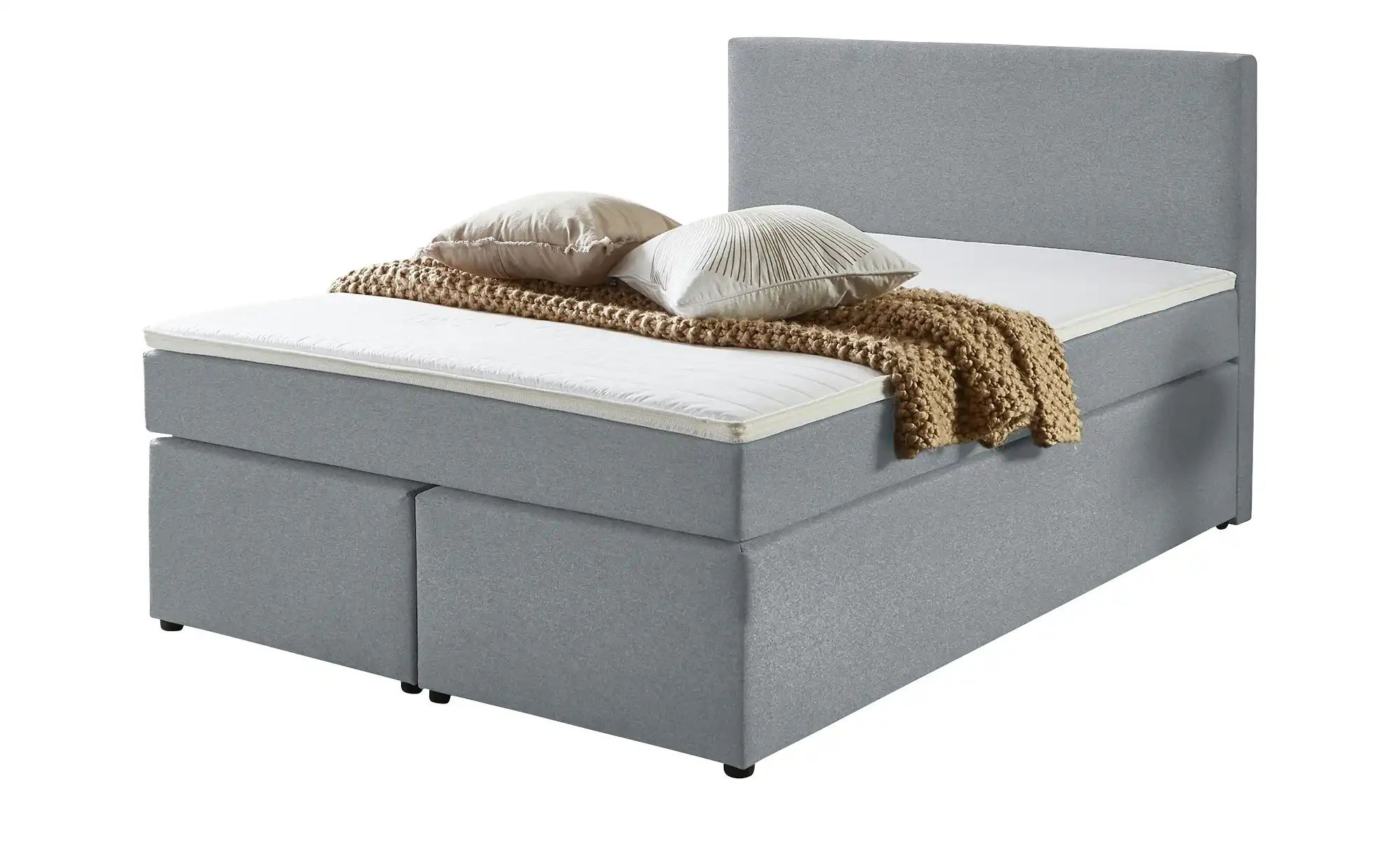 Boxspringbett  Ashbourne ¦ silber ¦ Maße (cm): B: 140 H: 105 Betten > Einze günstig online kaufen