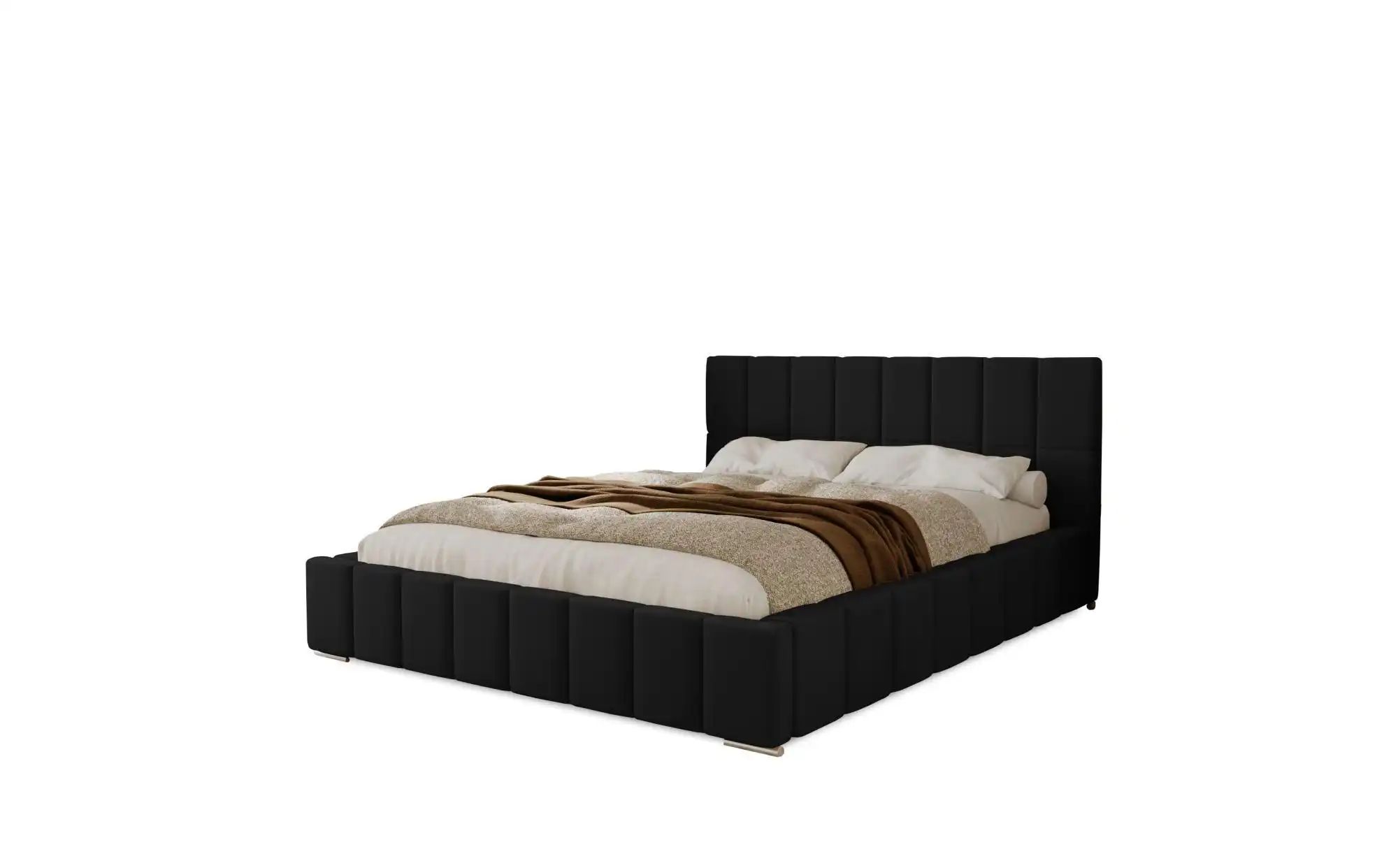 Polsterbett mit Stauraum  Ayr ¦ schwarz ¦ Maße (cm): B: 135 H: 100 Betten > günstig online kaufen