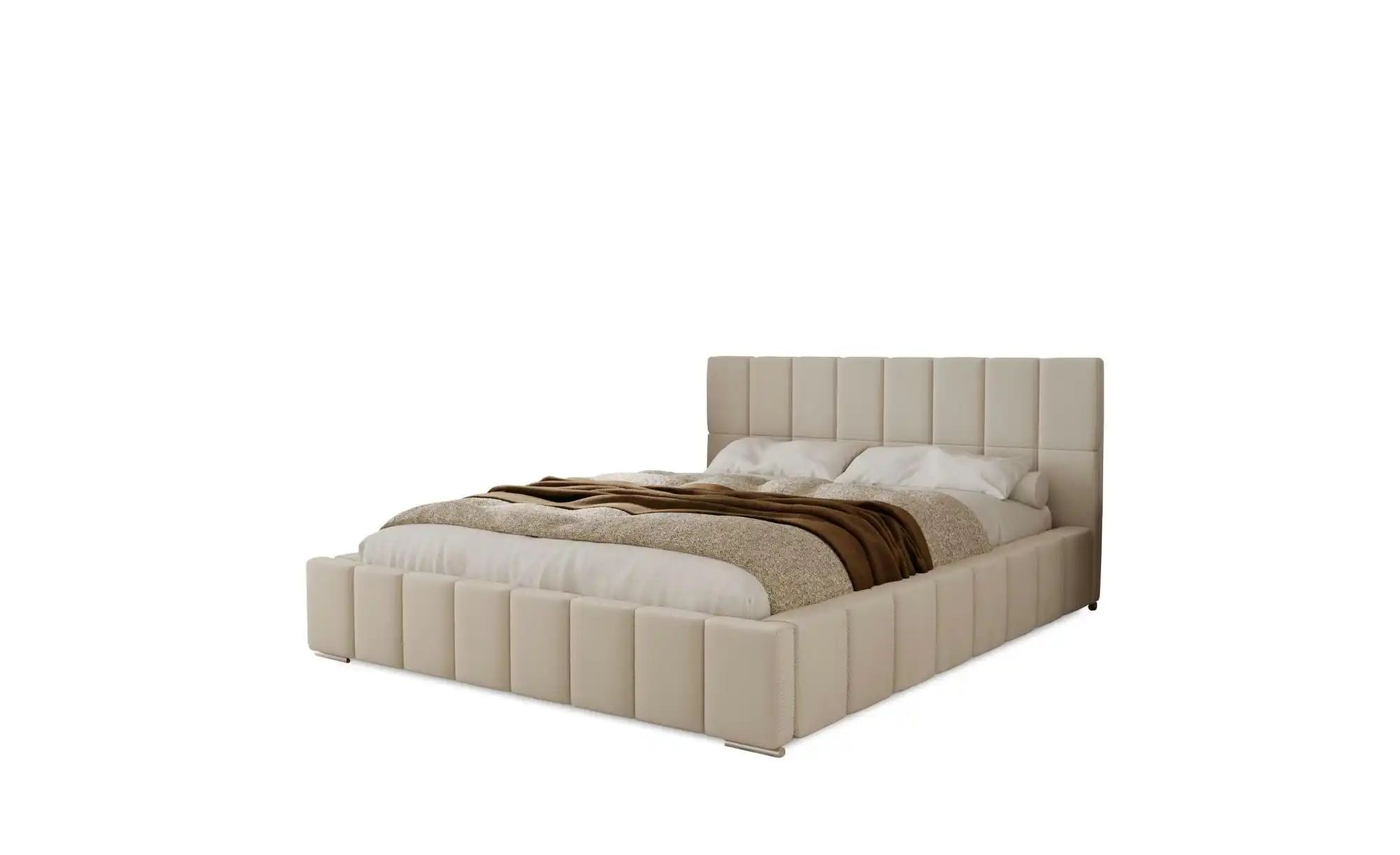 Polsterbett mit Stauraum  Ayr ¦ beige ¦ Maße (cm): B: 135 H: 100 Betten > P günstig online kaufen