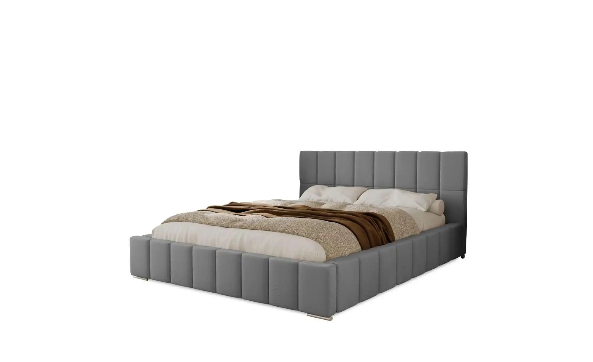 Polsterbett mit Stauraum  Ayr ¦ grau ¦ Maße (cm): B: 135 H: 100 Betten > Po günstig online kaufen