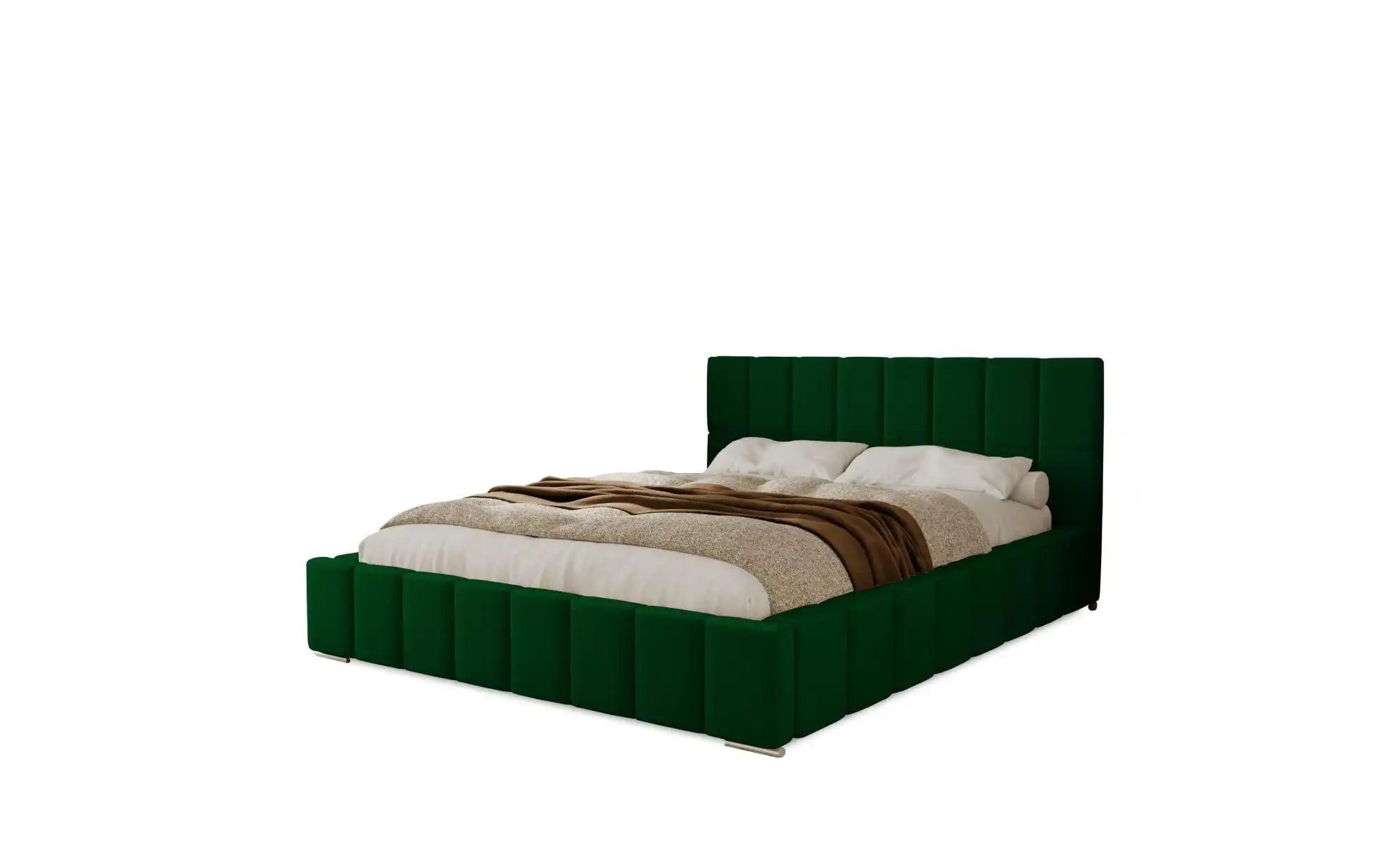 Polsterbett mit Stauraum  Ayr ¦ grün ¦ Maße (cm): B: 215 H: 100 Betten > Po günstig online kaufen
