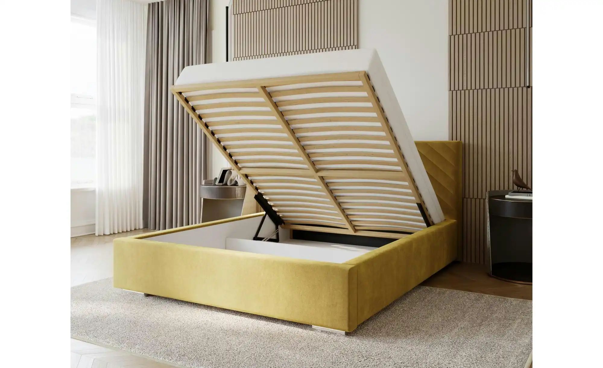 Polsterbett mit Stauraum Aberfeldy ¦ beige ¦ Maße (cm): B: 135 H: 100 Bette günstig online kaufen