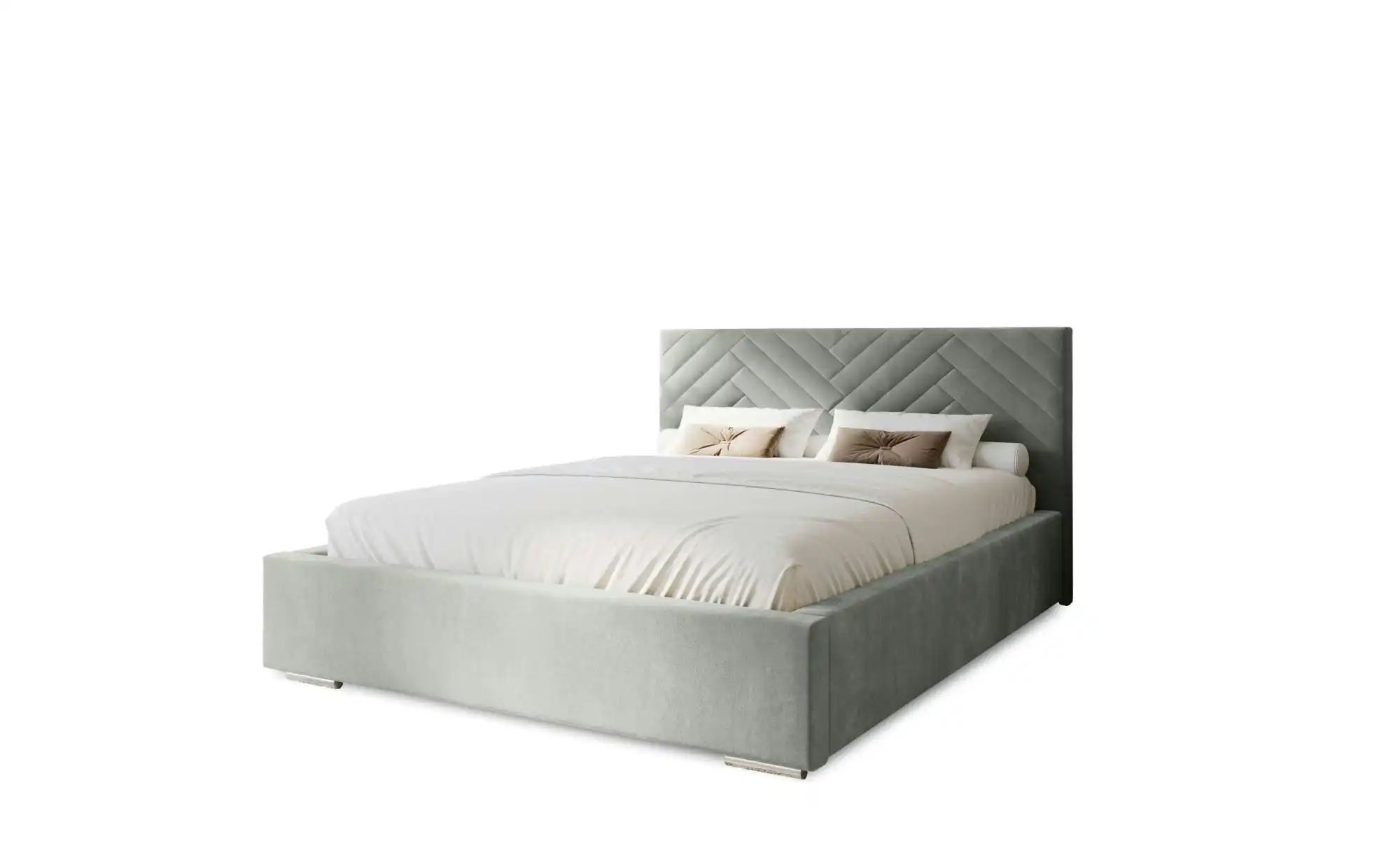 Polsterbett mit Stauraum Aberfeldy ¦ silber ¦ Maße (cm): B: 135 H: 100 Bett günstig online kaufen