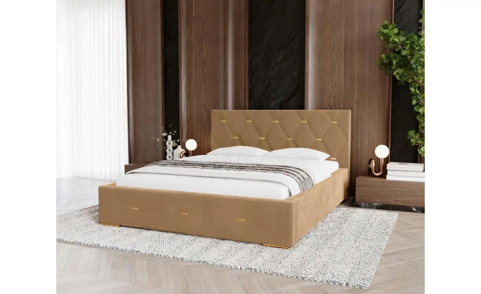 Polsterbett mit Stauraum  Gwithian ¦ beige ¦ Maße (cm): B: 155 H: 100 Bette günstig online kaufen