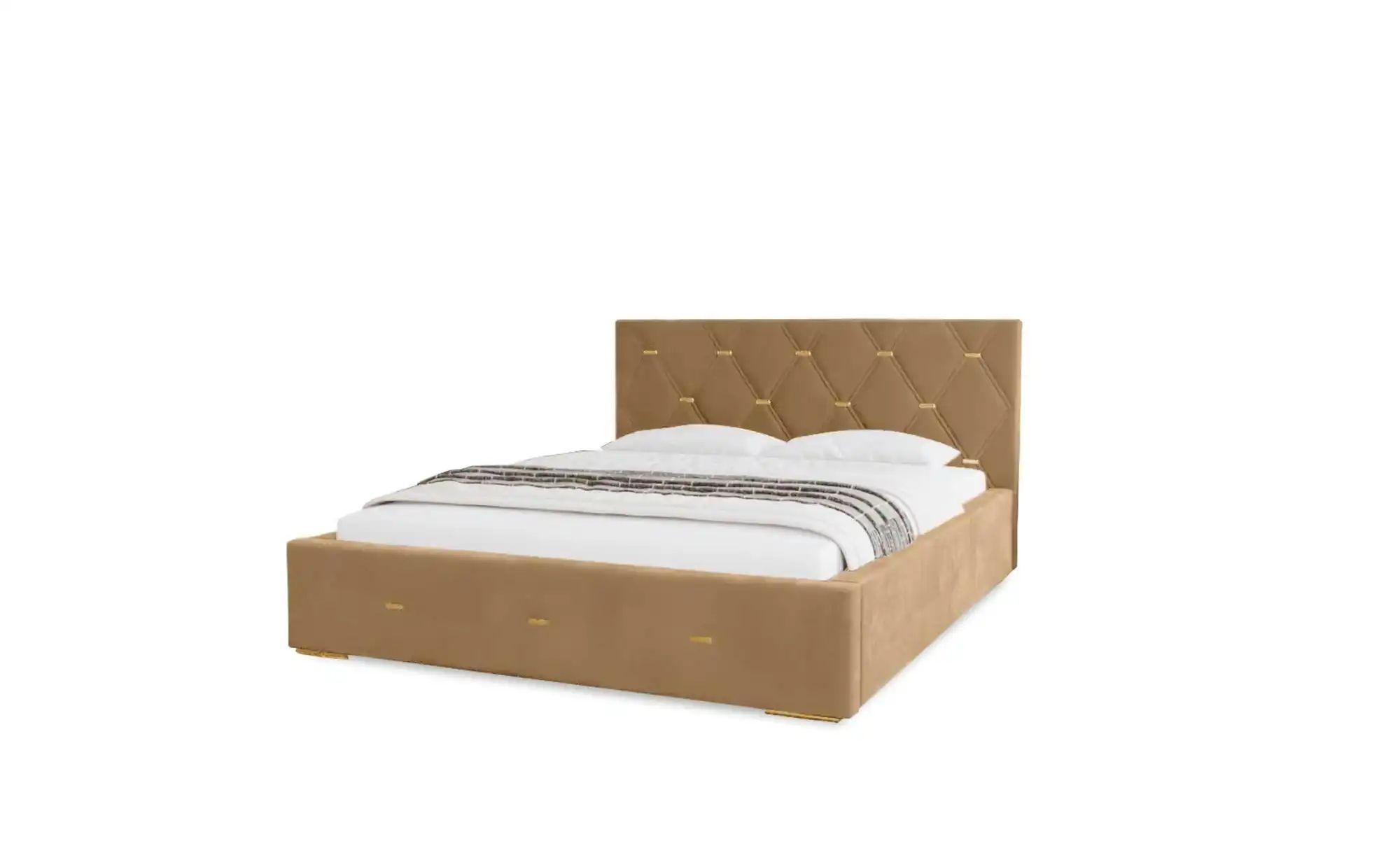 Polsterbett mit Stauraum  Gwithian ¦ beige ¦ Maße (cm): B: 135 H: 100 Bette günstig online kaufen