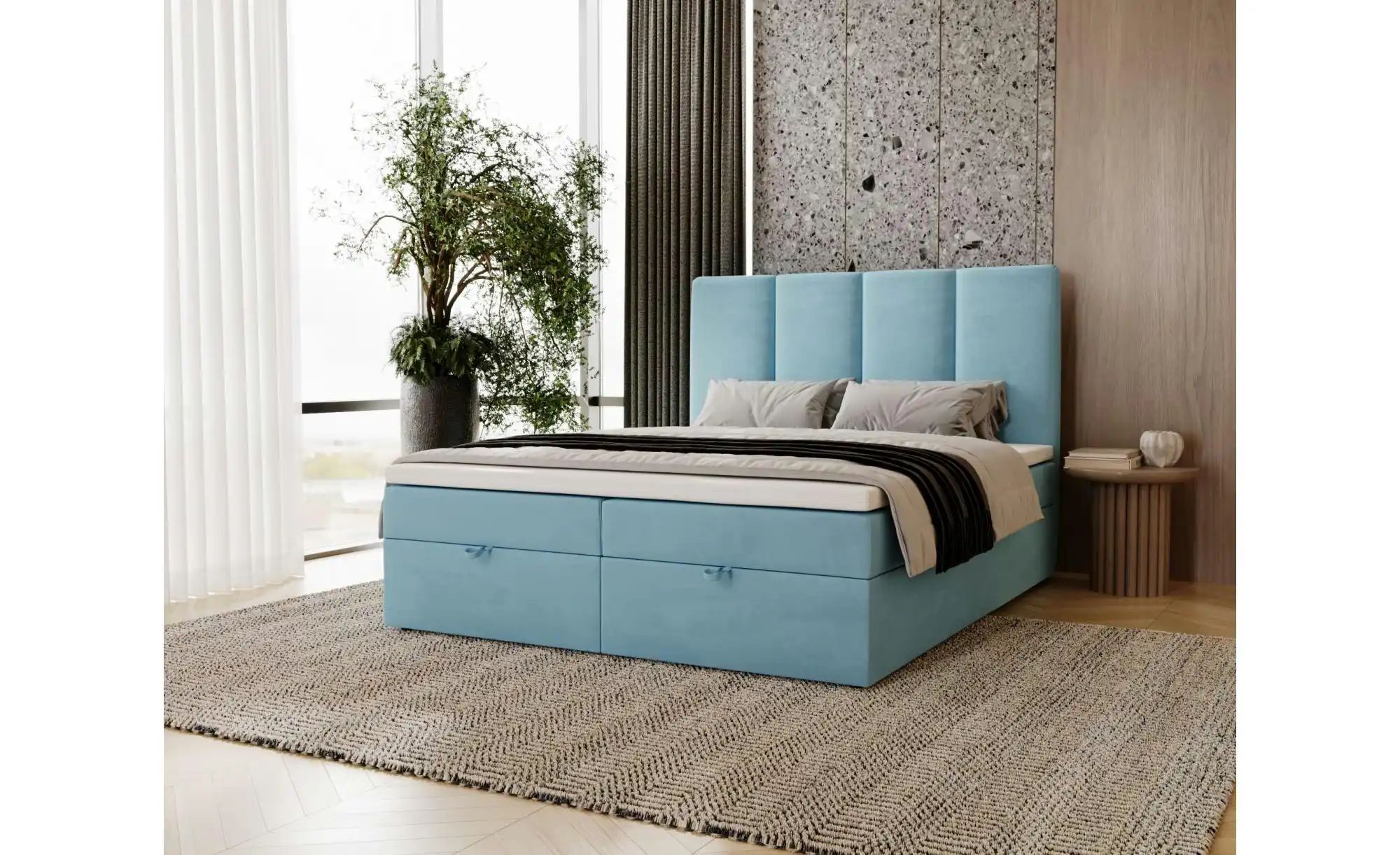 Boxbett mit Stauraum  Macclesfield ¦ blau ¦ Maße (cm): B: 121 H: 110 Betten günstig online kaufen