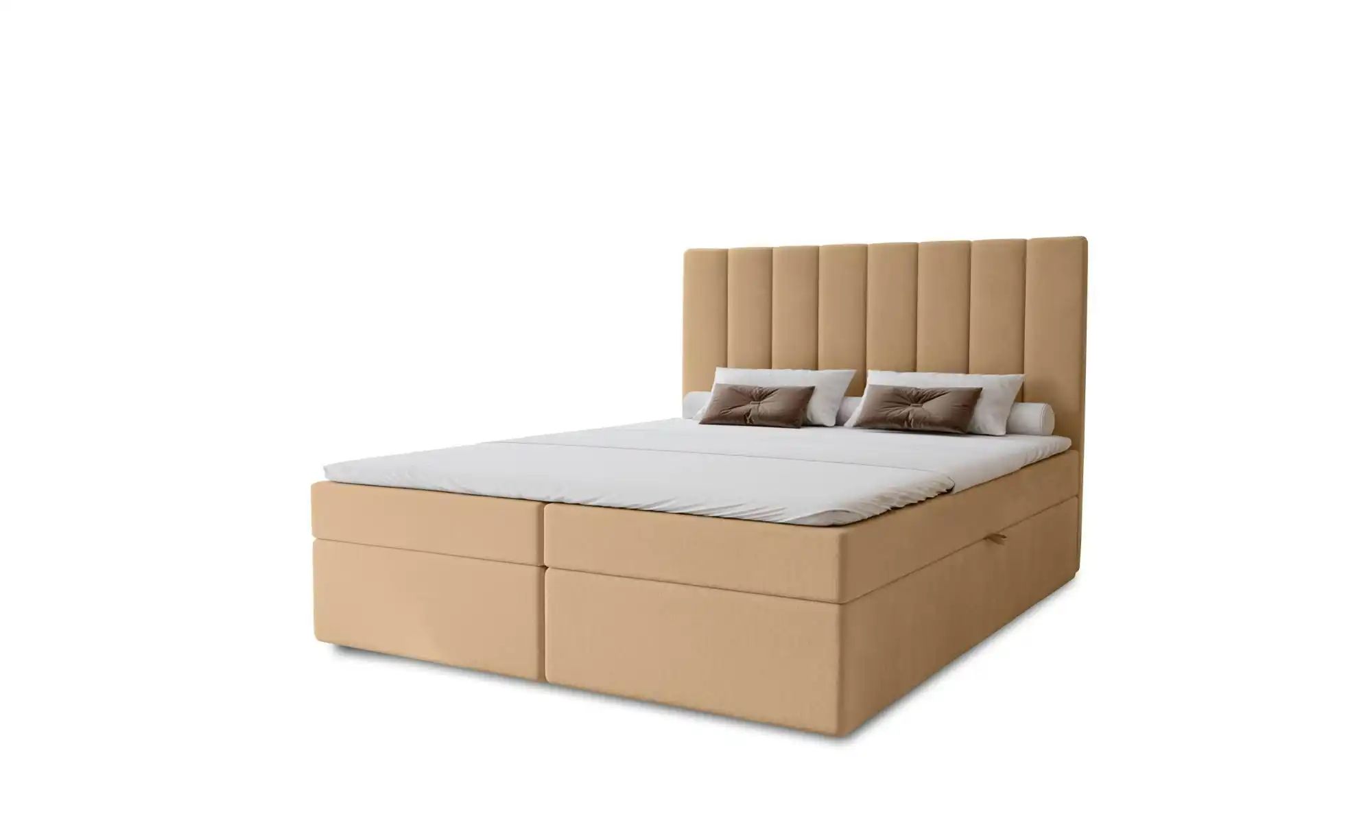 Boxspringbett ¦ beige ¦ Maße (cm): B: 162 H: 124 Betten > Boxspringbetten > günstig online kaufen