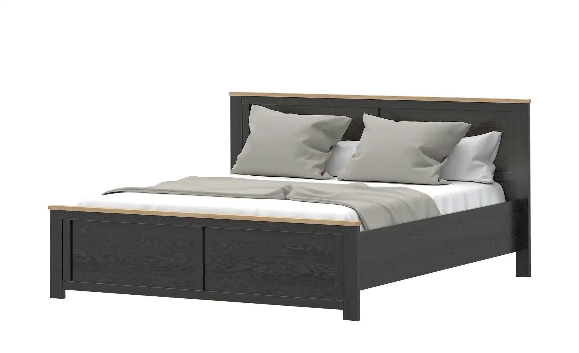 Doppelbett Toneo ¦ schwarz ¦ Maße (cm): B: 198 H: 103 Betten > Bettgestell günstig online kaufen