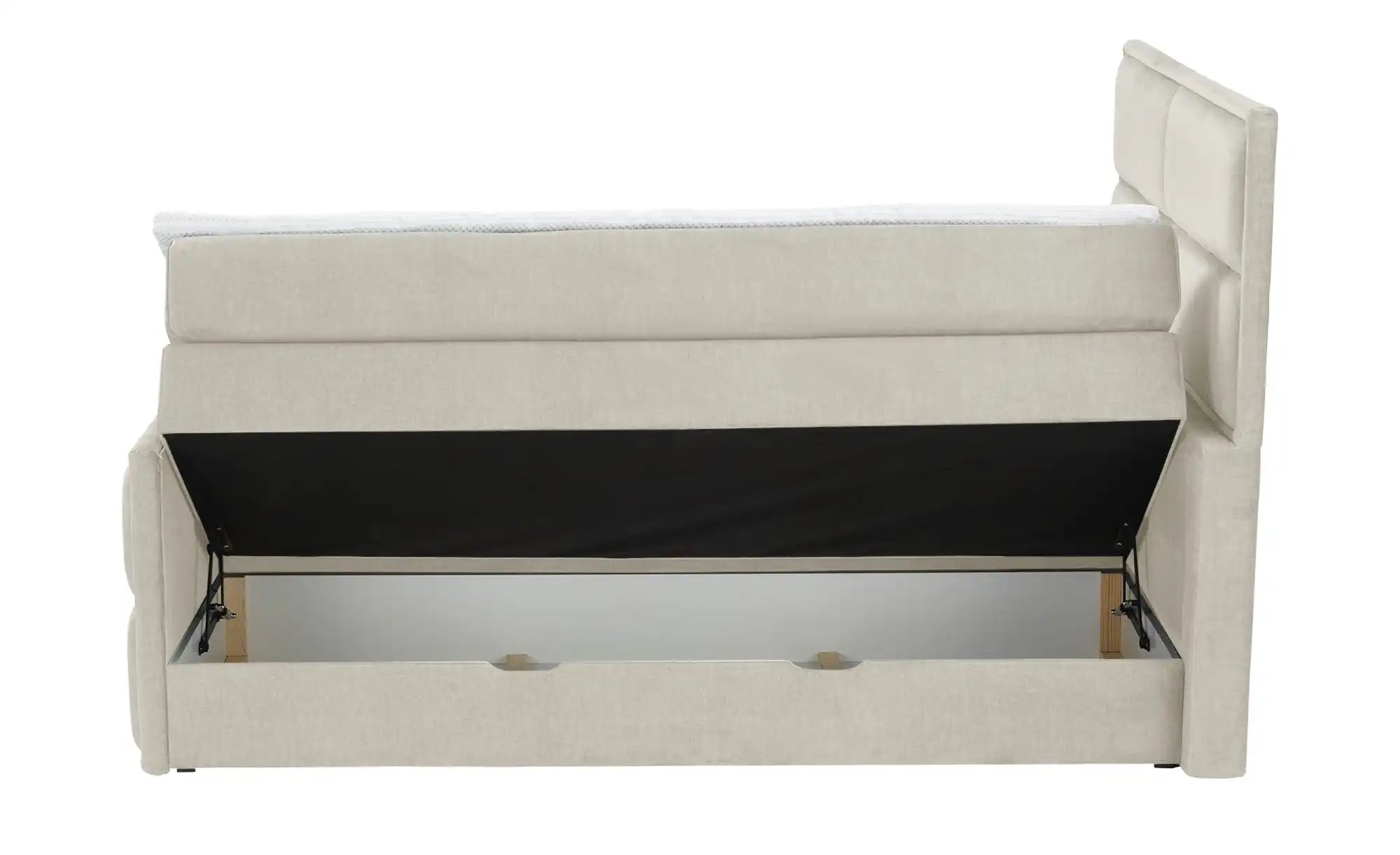 uno Boxspringbett mit Bettkasten Crocco ¦ beige ¦ Maße (cm): B: 157 H: 136 günstig online kaufen