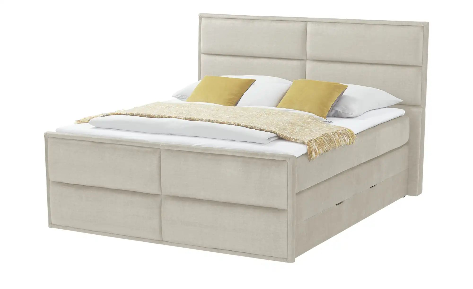 uno Boxspringbett mit Bettkasten Crocco ¦ beige ¦ Maße (cm): B: 197 H: 136 günstig online kaufen