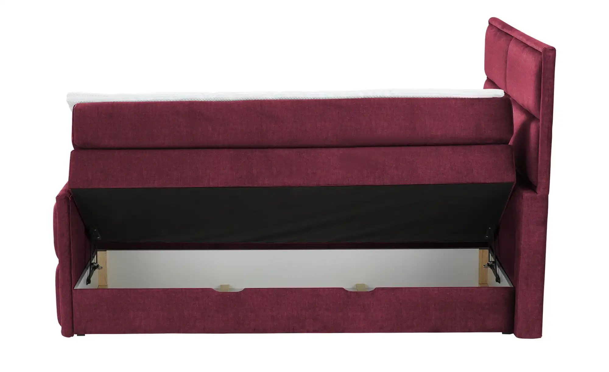 uno Boxspringbett mit Bettkasten Crocco ¦ rot ¦ Maße (cm): B: 197 H: 136 Be günstig online kaufen