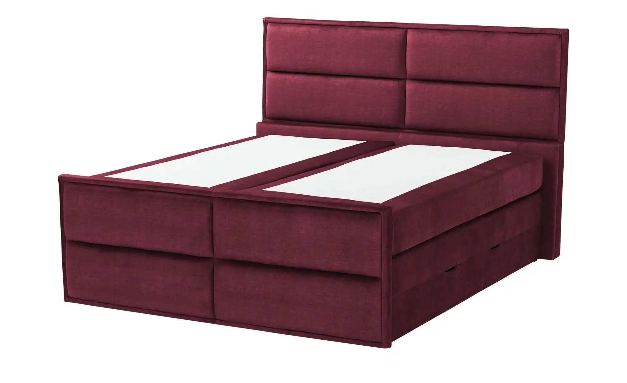 Thumbnail - uno Boxspringbett mit Bettkasten Crocco ¦ rot ¦ Maße (cm): B: 197 H: 136 Betten > Komfortbetten - Höffner