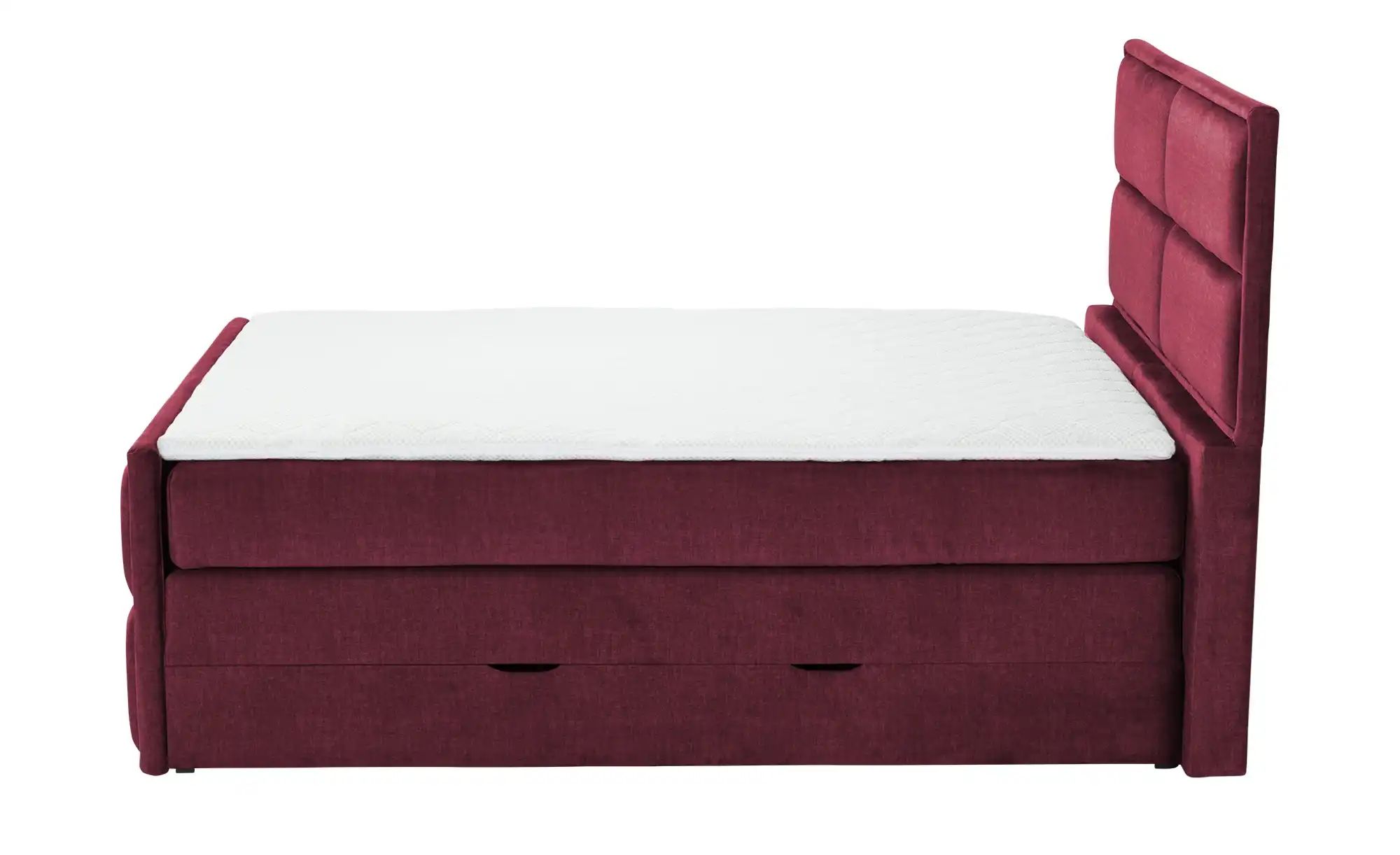 Thumbnail - uno Boxspringbett mit Bettkasten Crocco ¦ rot ¦ Maße (cm): B: 197 H: 136 Betten > Komfortbetten - Höffner