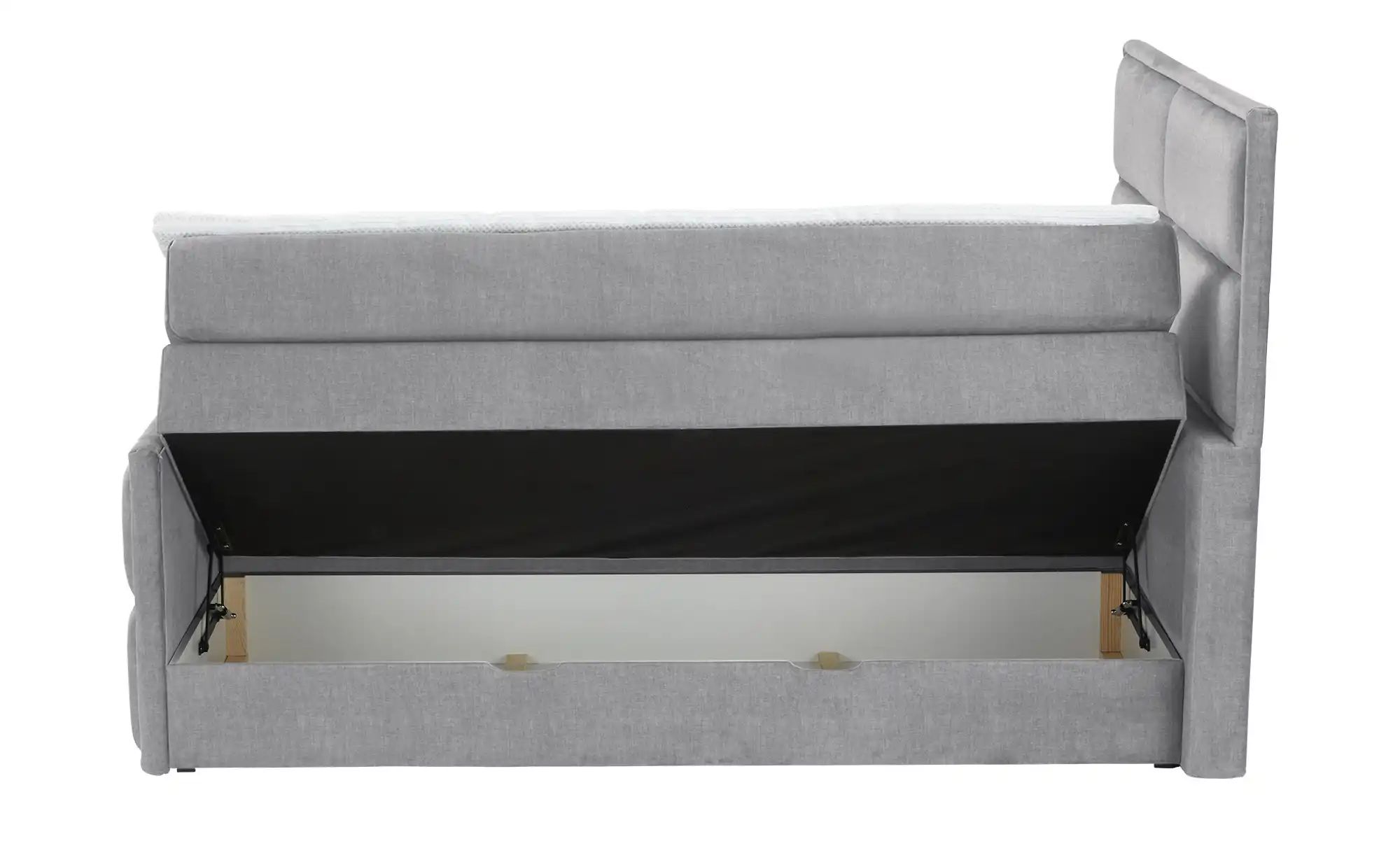 uno Boxspringbett mit Bettkasten Crocco ¦ grau ¦ Maße (cm): B: 157 H: 136 B günstig online kaufen