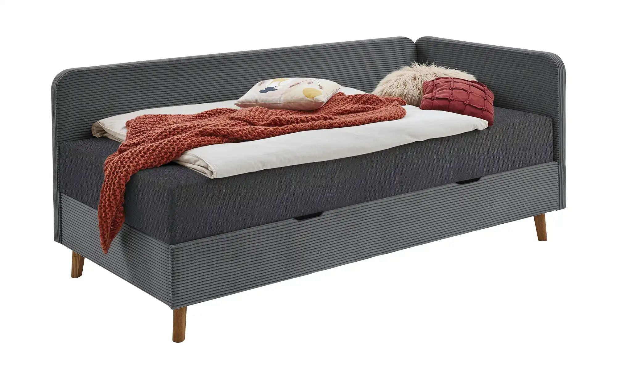 Polsterliege in Cord Carlotta ¦ grau ¦ Maße (cm): B: 100 H: 84 Polstermöbel günstig online kaufen
