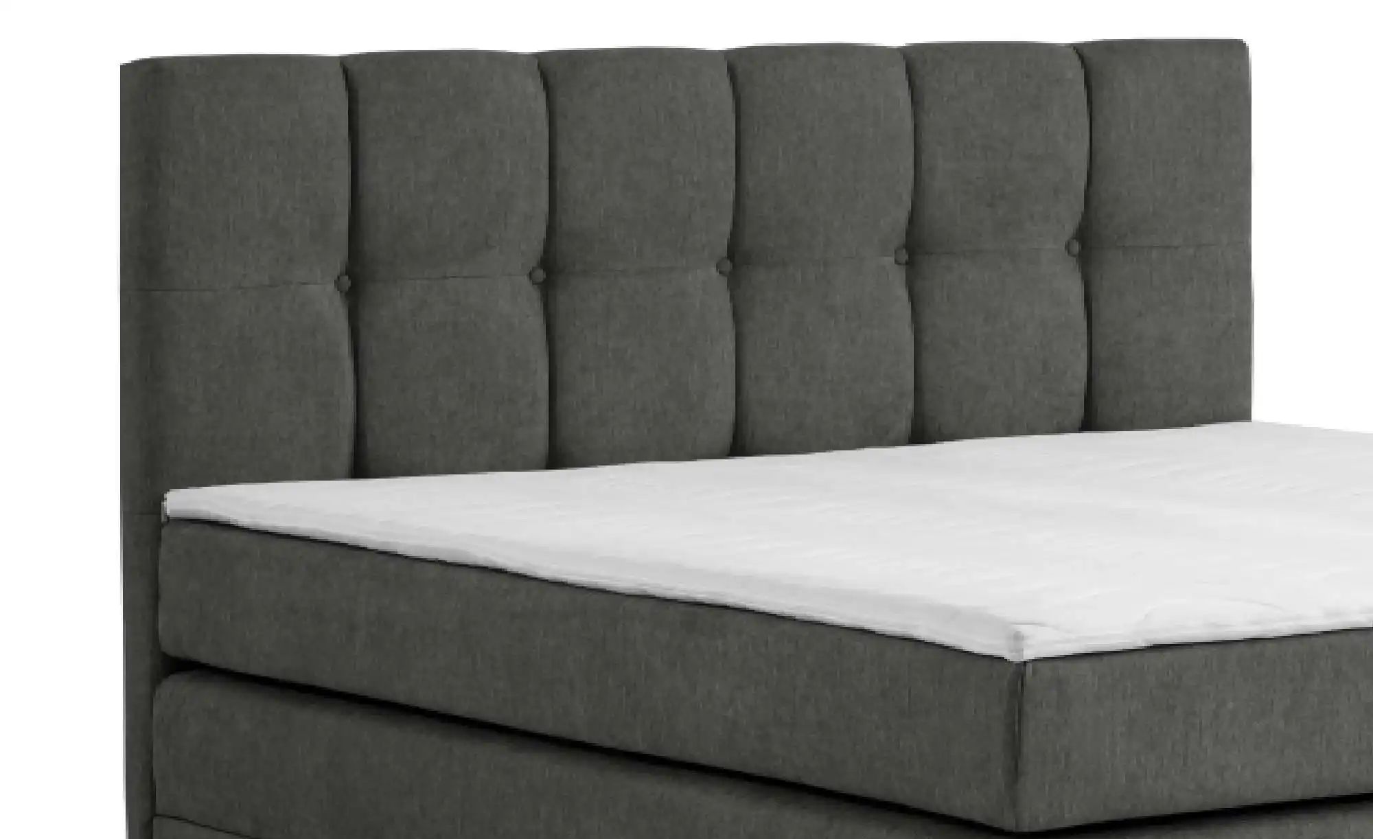 Thumbnail - Boxspringbett mit Bettkasten Leeds ¦ grau ¦ Maße (cm): B: 200 H: 125 Betten > Komfortbetten - Höffner