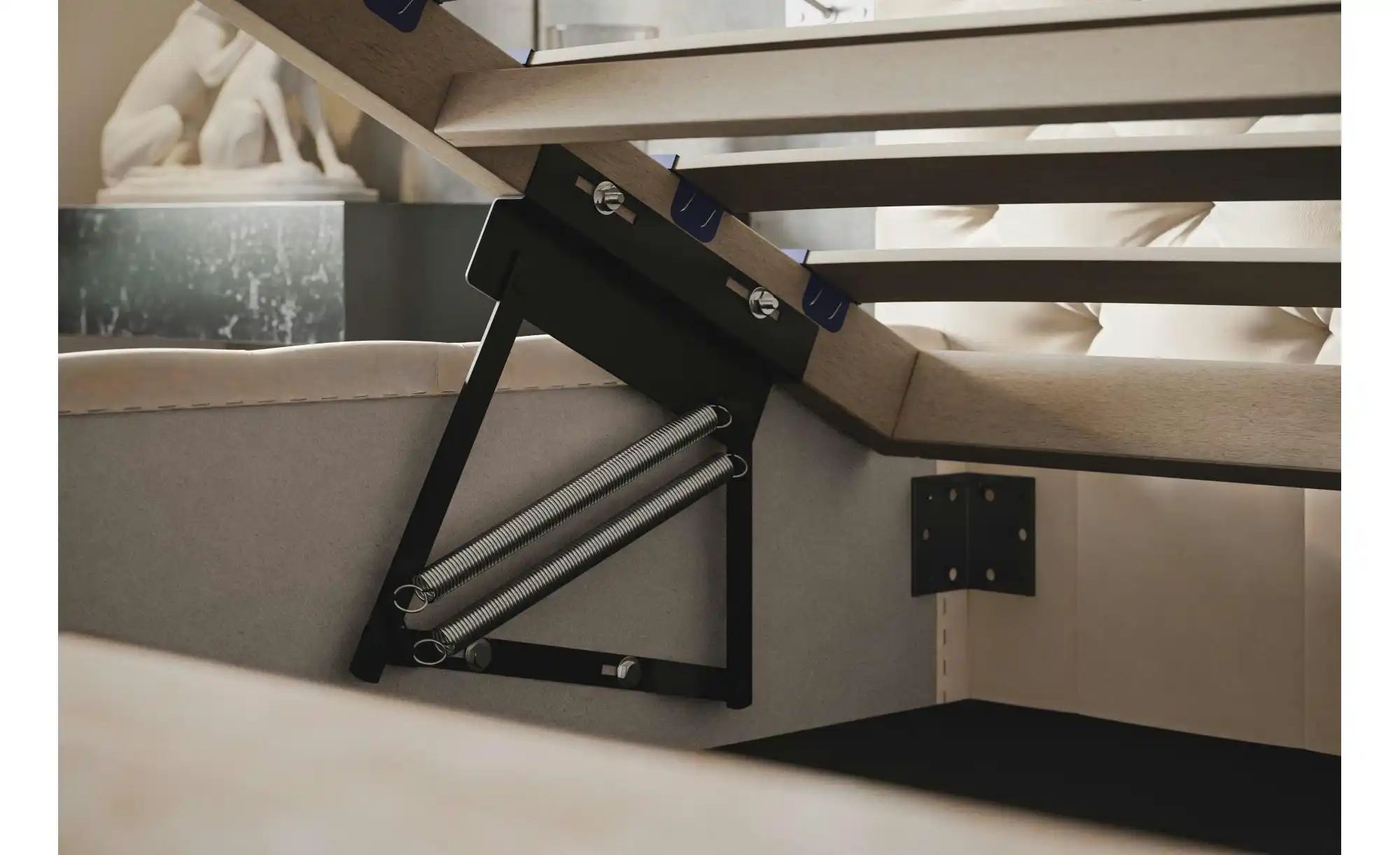 Polsterbett mit Stauraum Silfield ¦ beige ¦ Maße (cm): B: 174 H: 95 Betten günstig online kaufen
