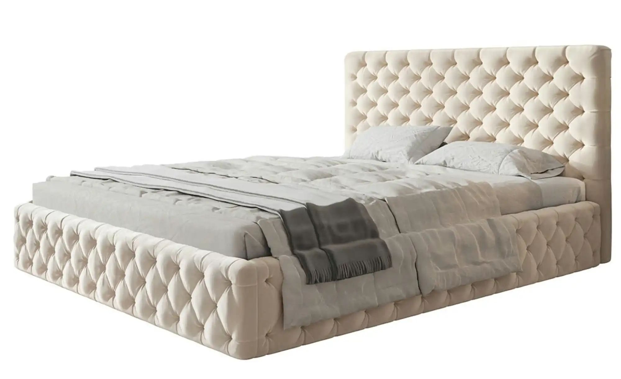 Polsterbett mit Stauraum Silfield ¦ beige ¦ Maße (cm): B: 174 H: 95 Betten günstig online kaufen