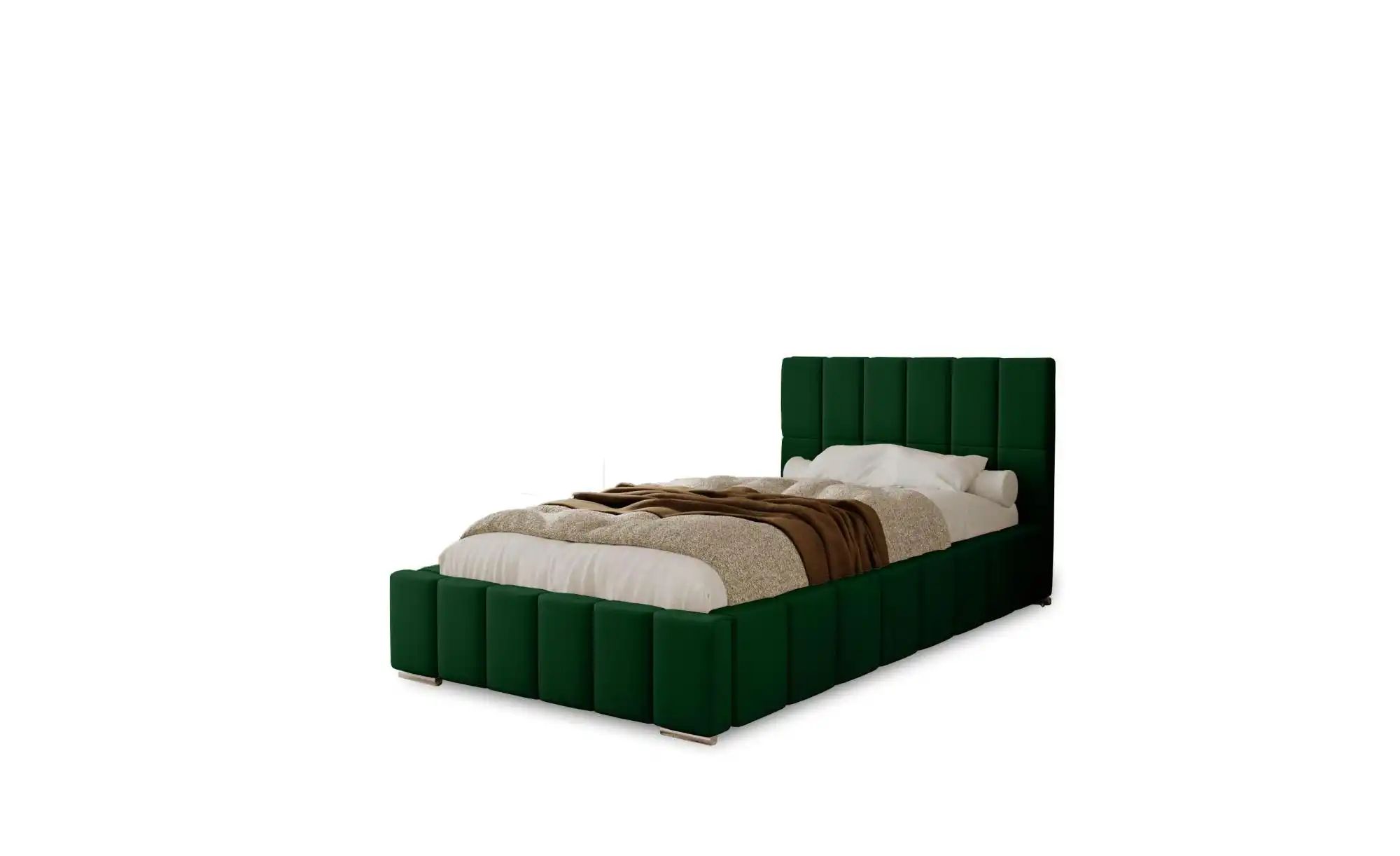 Polsterbett mit Stauraum  Ayr ¦ grün ¦ Maße (cm): B: 155 H: 100 Betten > Po günstig online kaufen