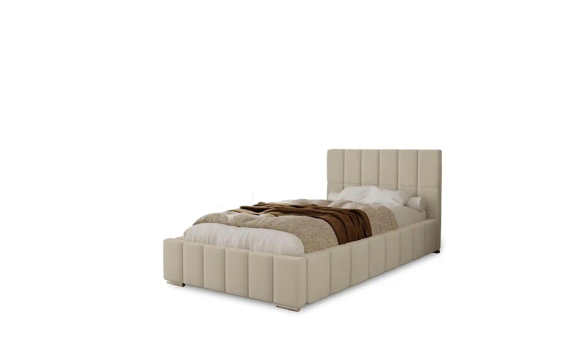 Polsterbett mit Stauraum  Ayr ¦ beige ¦ Maße (cm): B: 155 H: 100 Betten > P günstig online kaufen