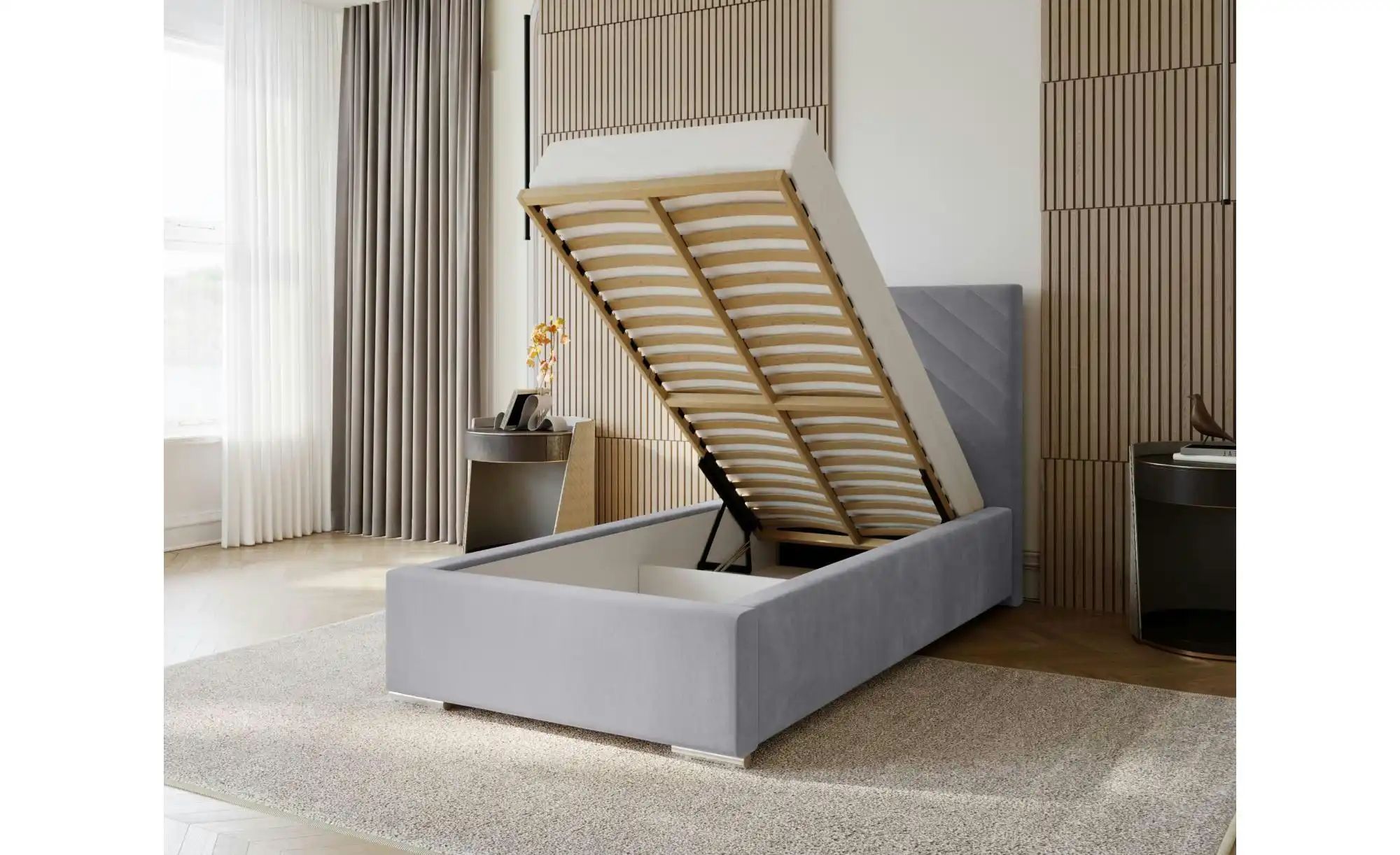 Polsterbett mit Stauraum Aberfeldy ¦ beige ¦ Maße (cm): B: 95 H: 100 Betten günstig online kaufen
