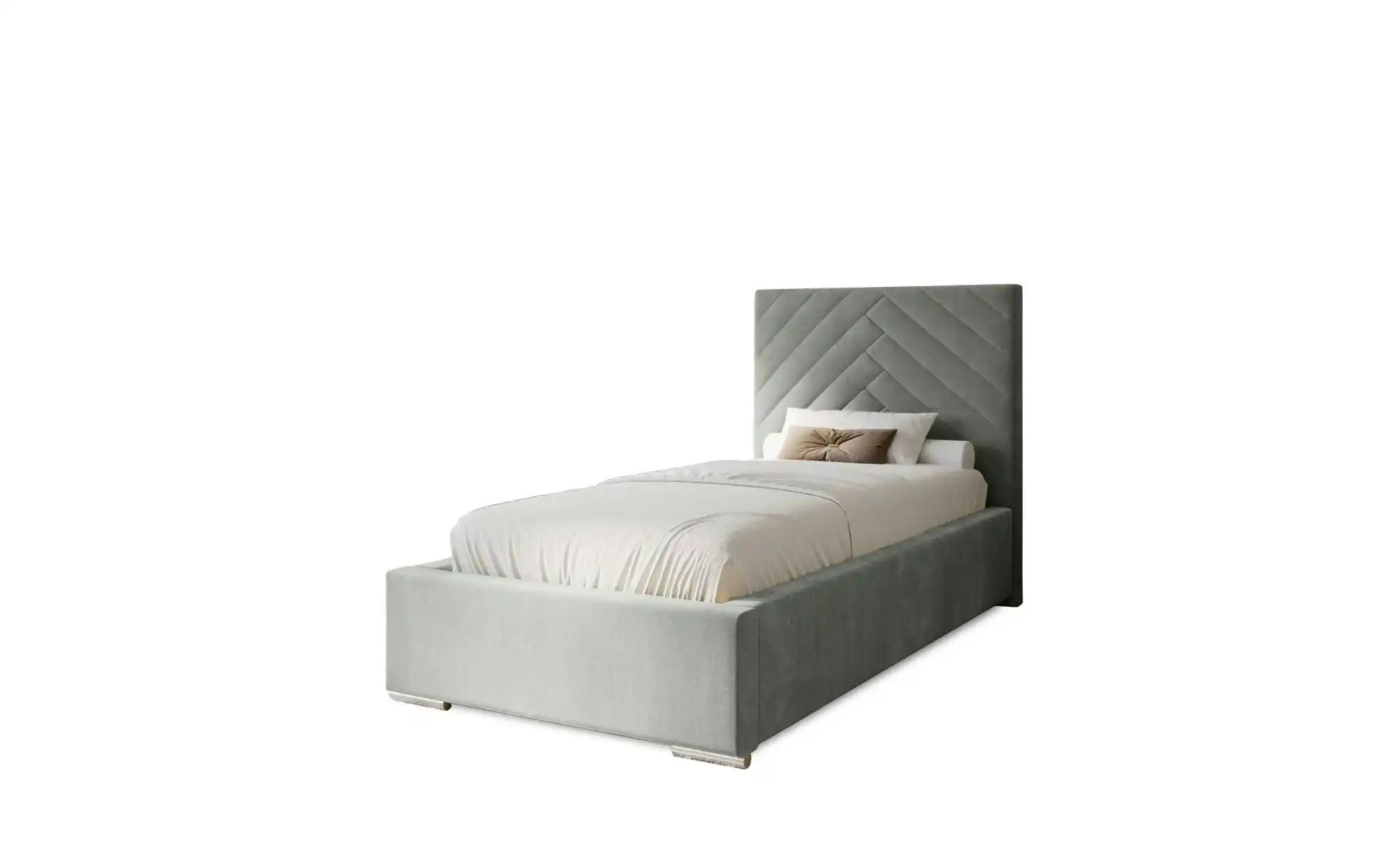 Polsterbett mit Stauraum Aberfeldy ¦ silber ¦ Maße (cm): B: 105 H: 100 Bett günstig online kaufen