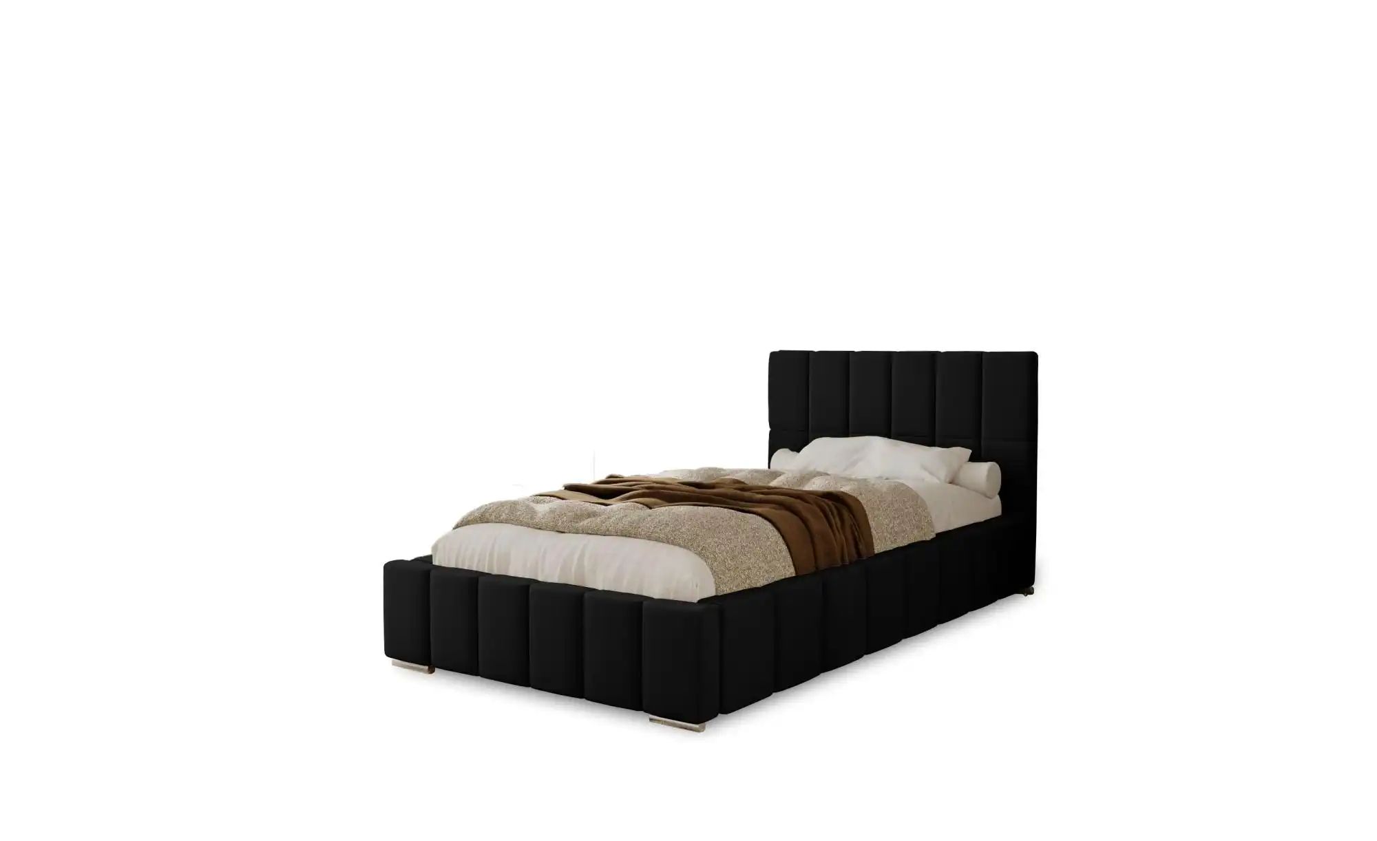 Polsterbett mit Stauraum  Ayr ¦ schwarz ¦ Maße (cm): B: 155 H: 100 Betten > günstig online kaufen