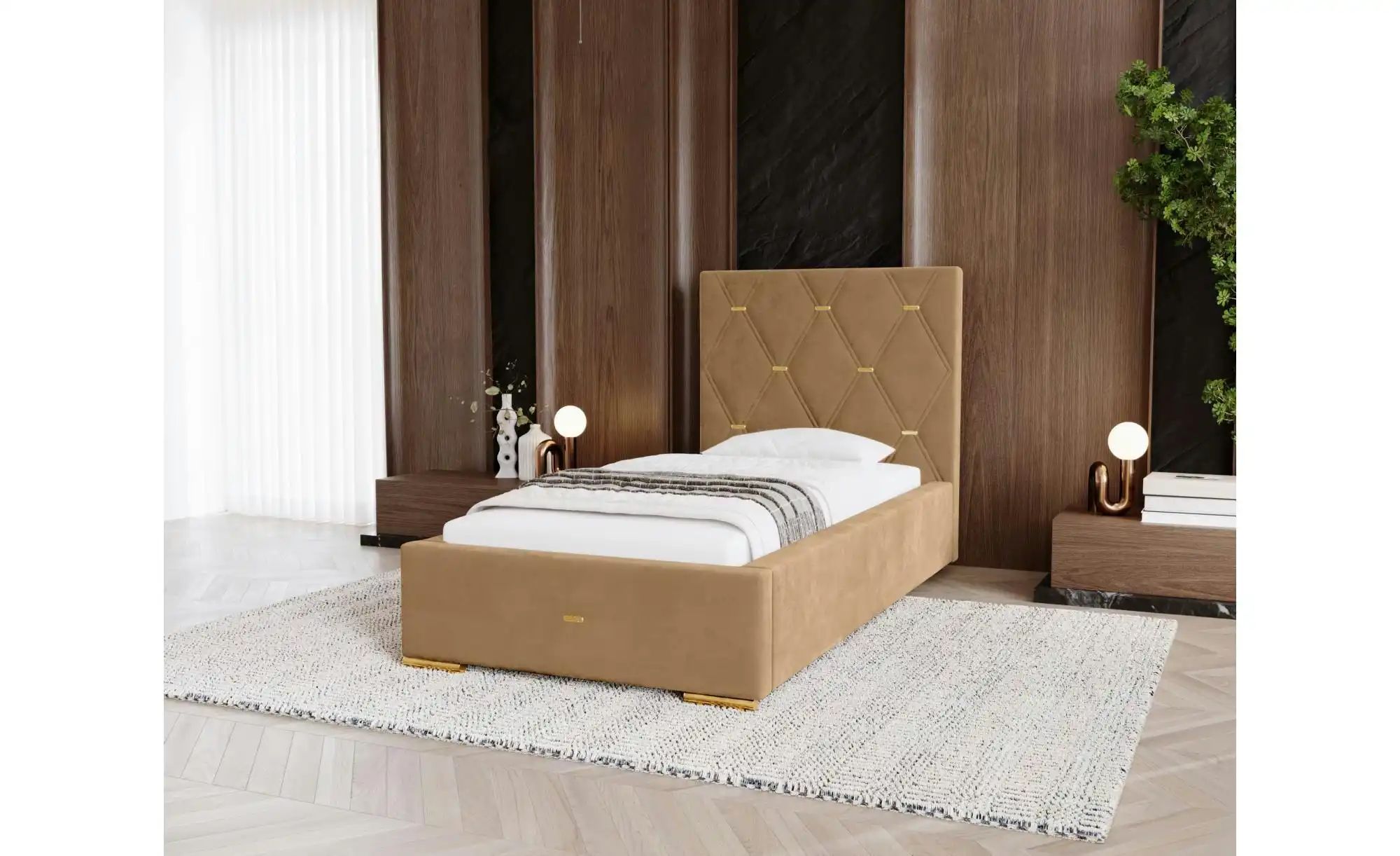 Polsterbett mit Stauraum  Gwithian ¦ beige ¦ Maße (cm): B: 95 H: 100 Betten günstig online kaufen