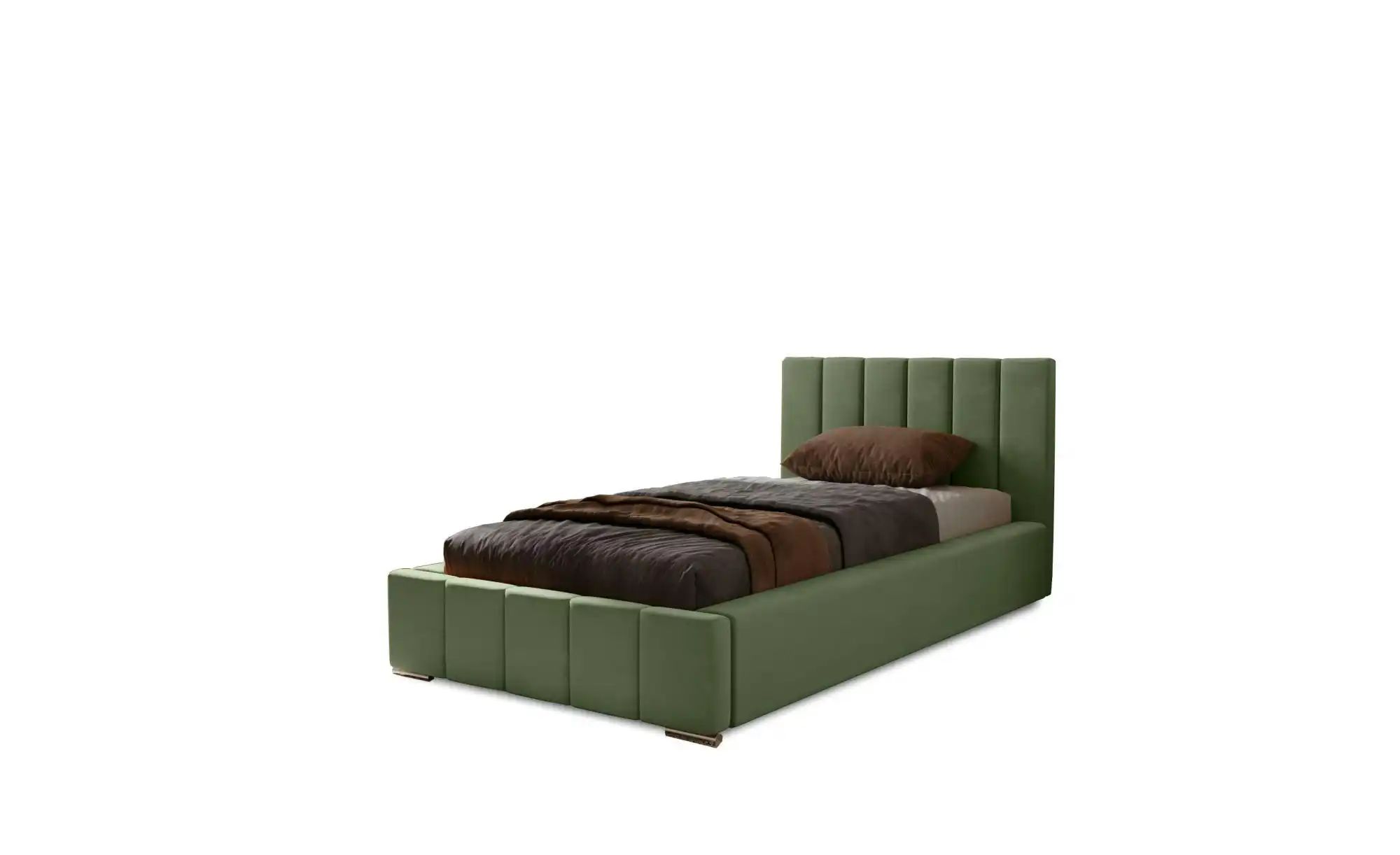 Polsterbett mit Stauraum  Nelia ¦ grün ¦ Maße (cm): B: 105 H: 100 Betten > günstig online kaufen