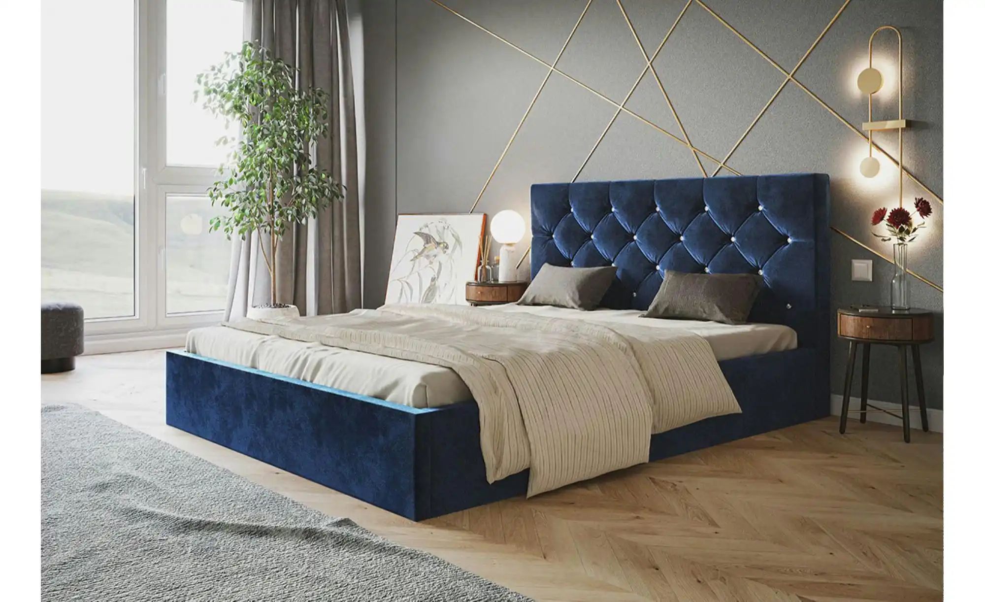 Polsterbett mit Stauraum Southam ¦ grau ¦ Maße (cm): B: 128 H: 90 Betten > günstig online kaufen