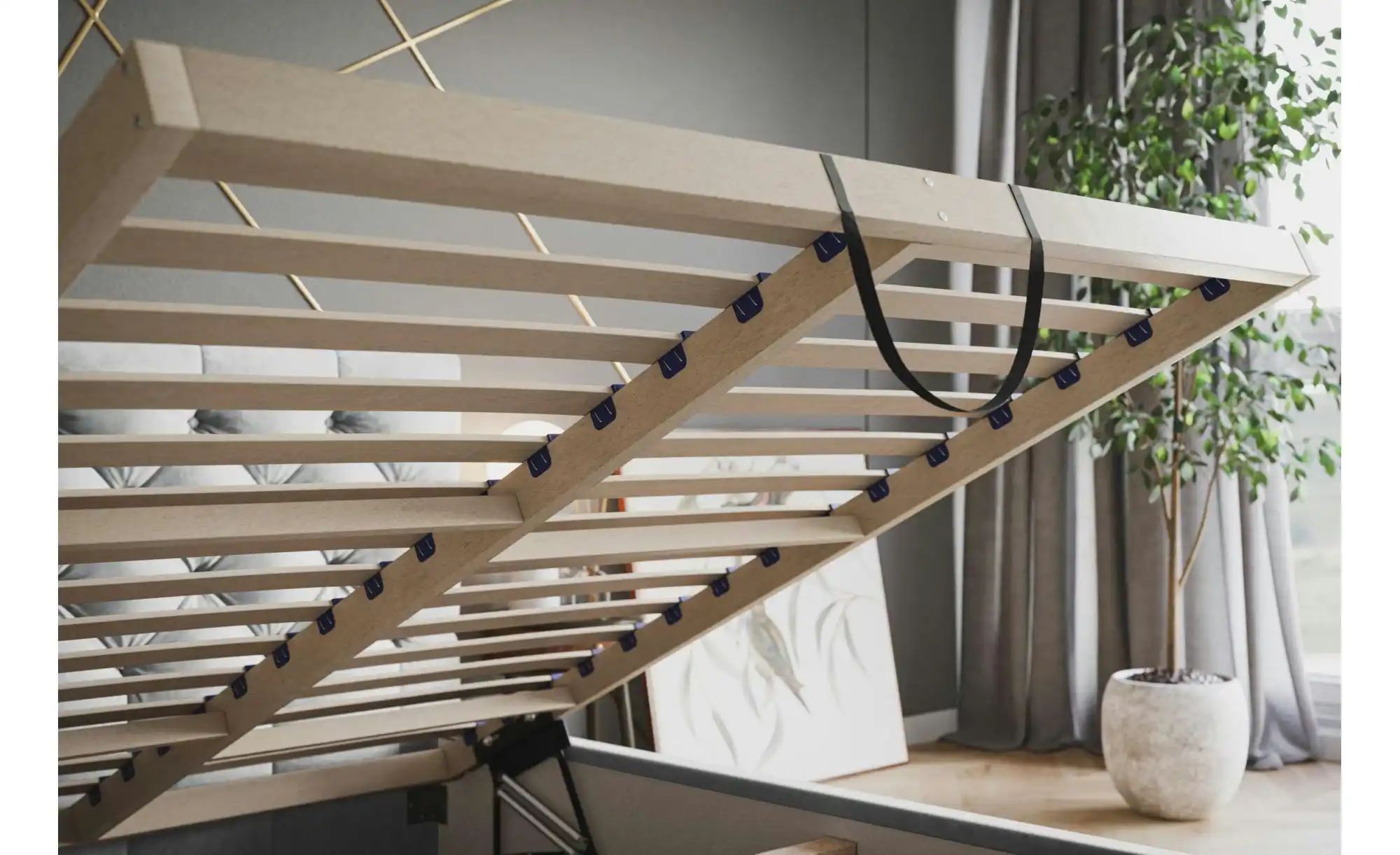 Polsterbett mit Stauraum Southam ¦ beige ¦ Maße (cm): B: 148 H: 90 Betten > günstig online kaufen