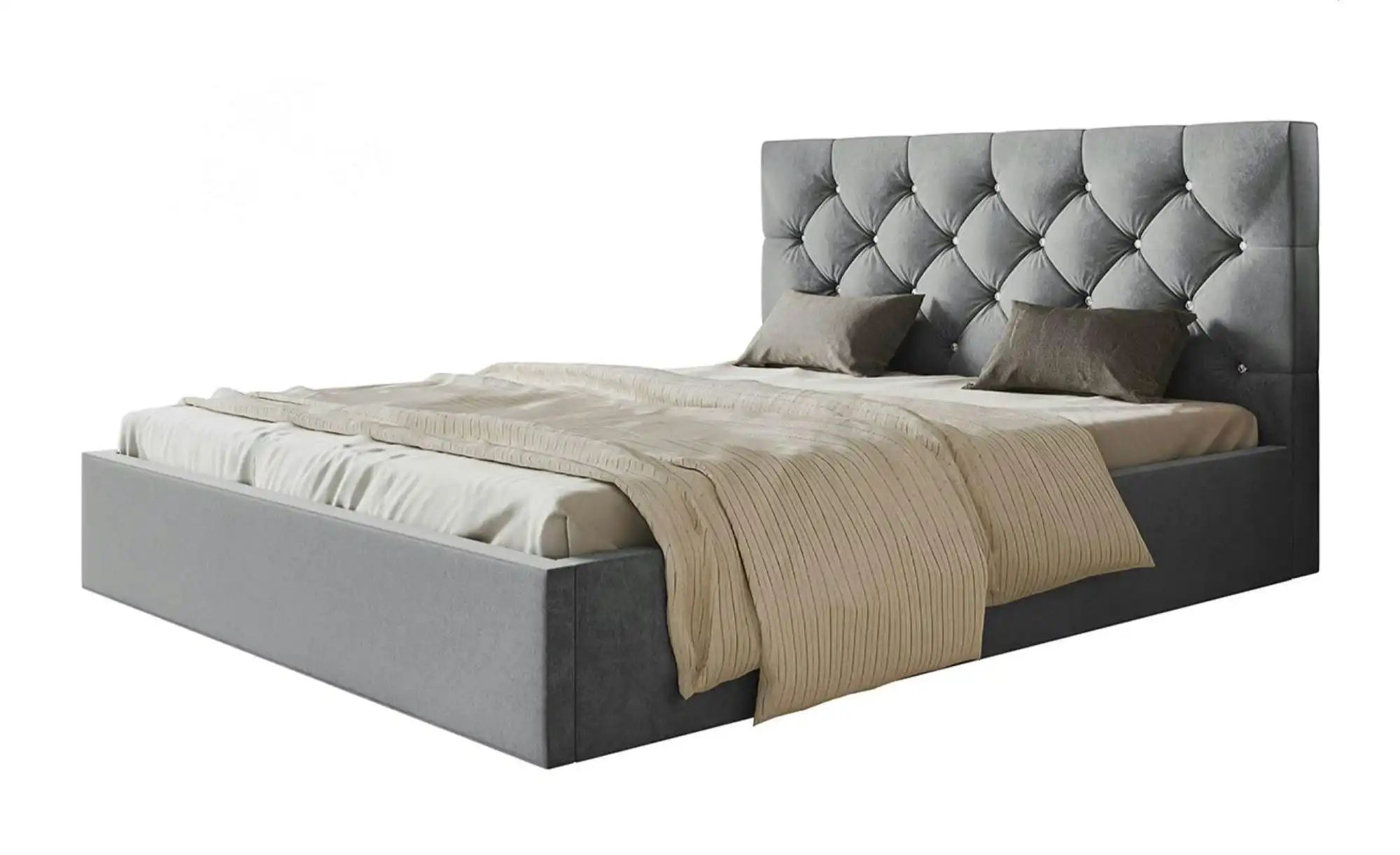 Polsterbett mit Stauraum Southam ¦ grau ¦ Maße (cm): B: 168 H: 90 Betten > günstig online kaufen