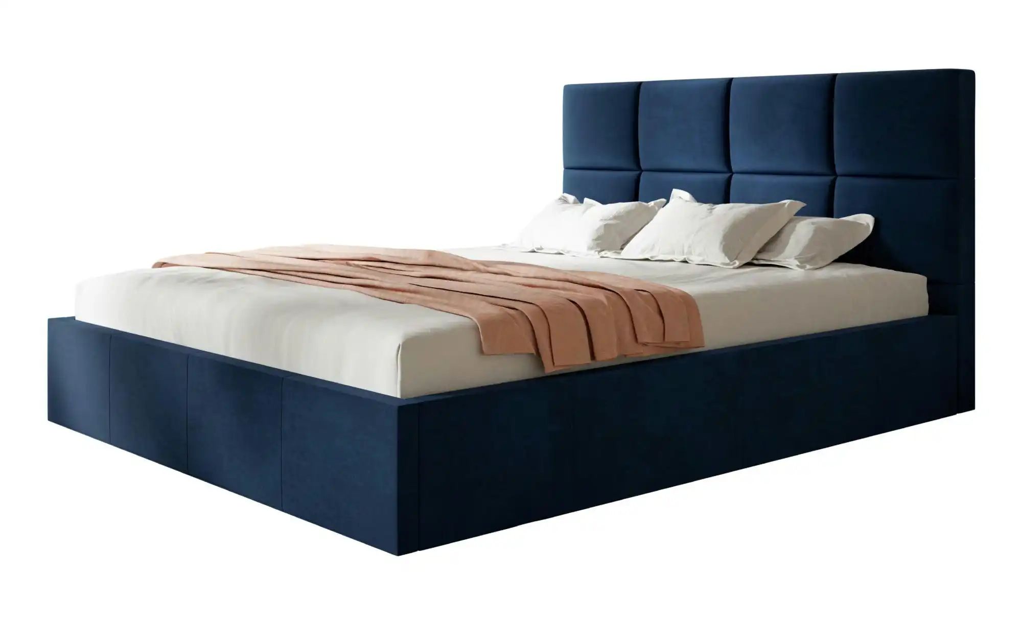 Polsterbett mit Stauraum Slimbridge ¦ blau ¦ Maße (cm): B: 128 H: 90 Betten günstig online kaufen