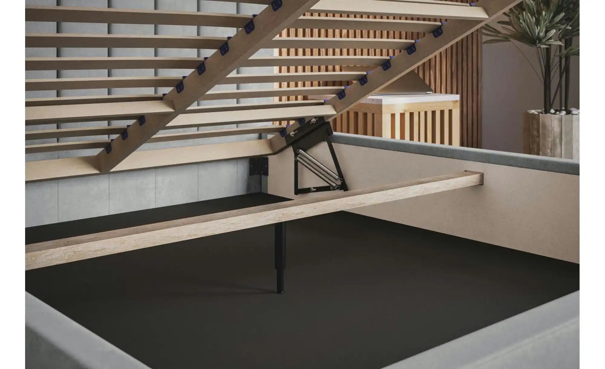 Thumbnail - Polsterbett mit Stauraum Selaris ¦ grau ¦ Maße (cm): B: 188 H: 90 Betten > Polsterbetten - Höffner