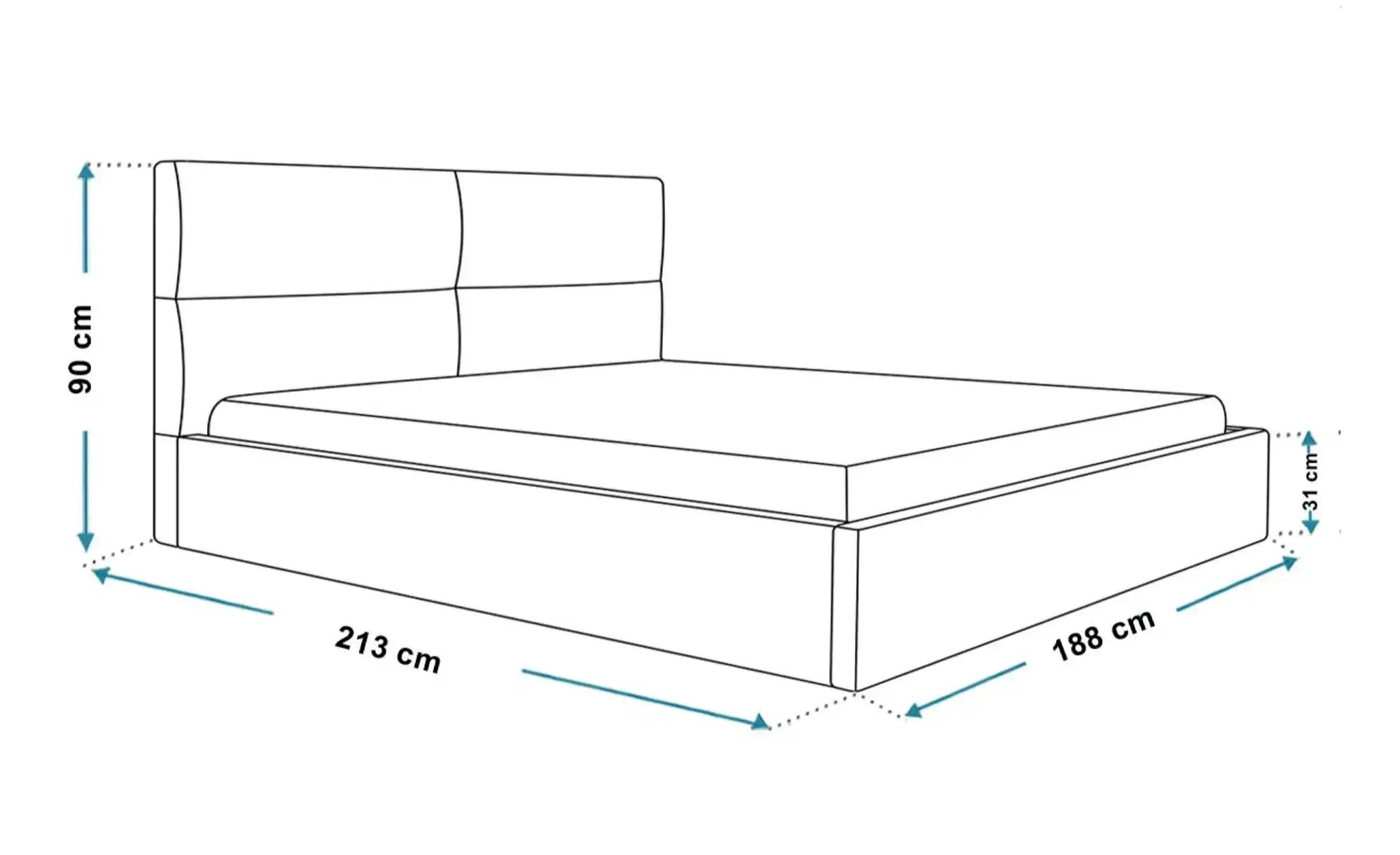 Polsterbett mit Stauraum Slimford ¦ weiß ¦ Maße (cm): B: 188 H: 90 Betten > günstig online kaufen