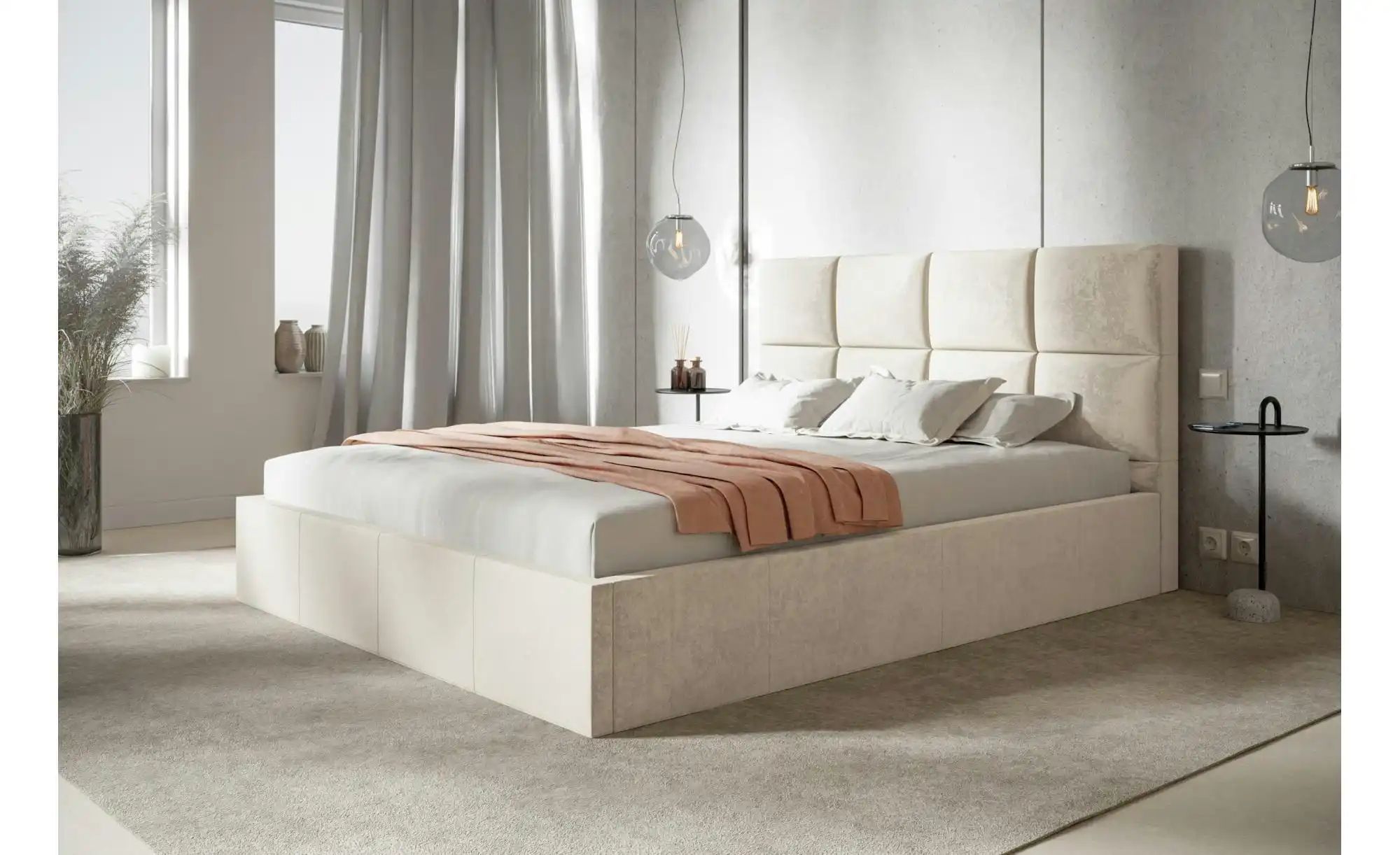 Polsterbett mit Stauraum Slimbridge ¦ beige ¦ Maße (cm): B: 128 H: 90 Bette günstig online kaufen