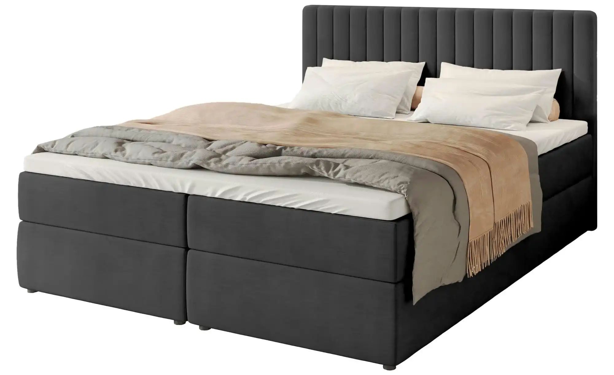 Boxbett mit Bettkasten und Topper Drayton ¦ schwarz ¦ Maße (cm): B: 160 H: günstig online kaufen