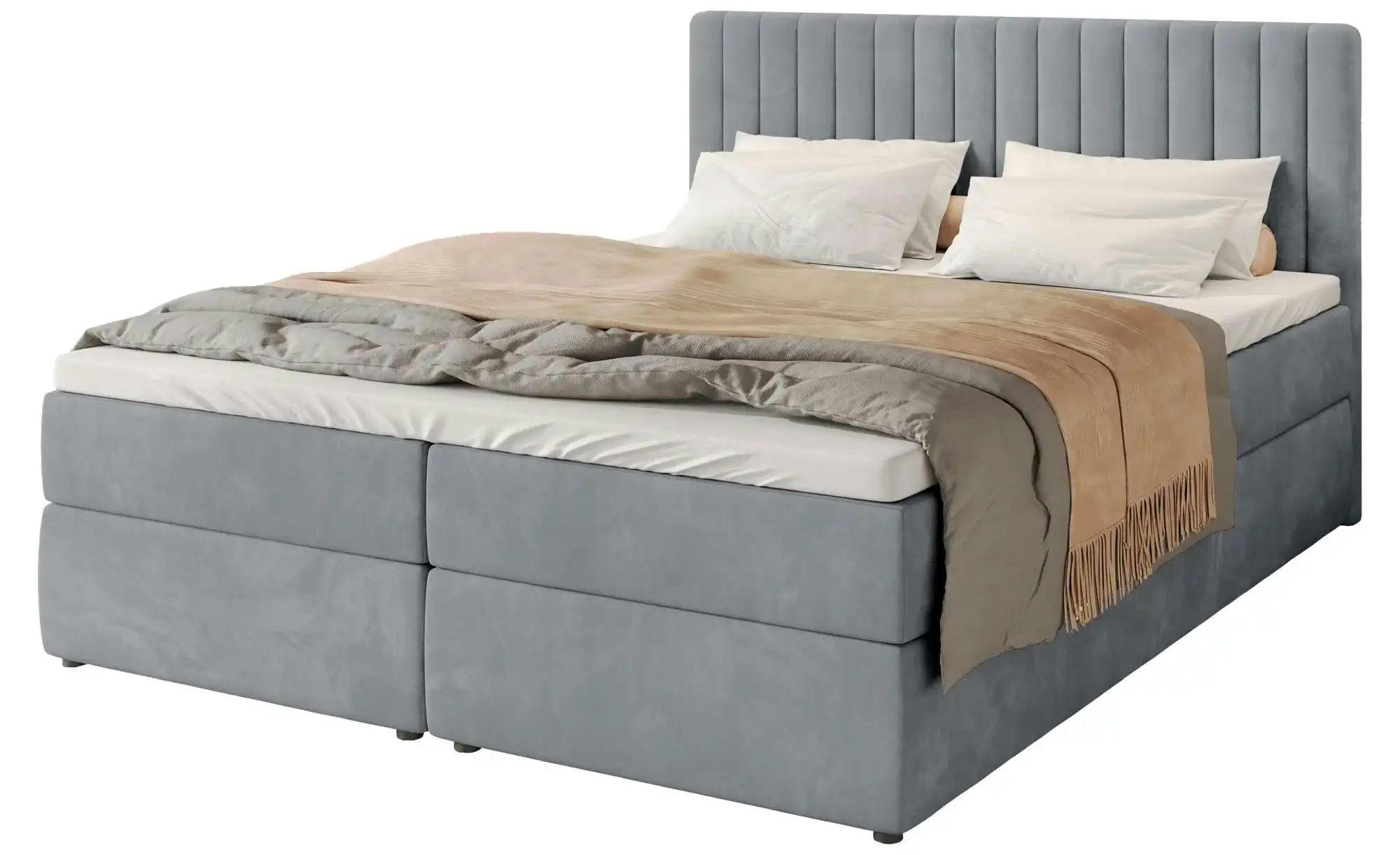Boxbett mit Bettkasten und Topper Drayton ¦ grau ¦ Maße (cm): B: 180 H: 102 günstig online kaufen