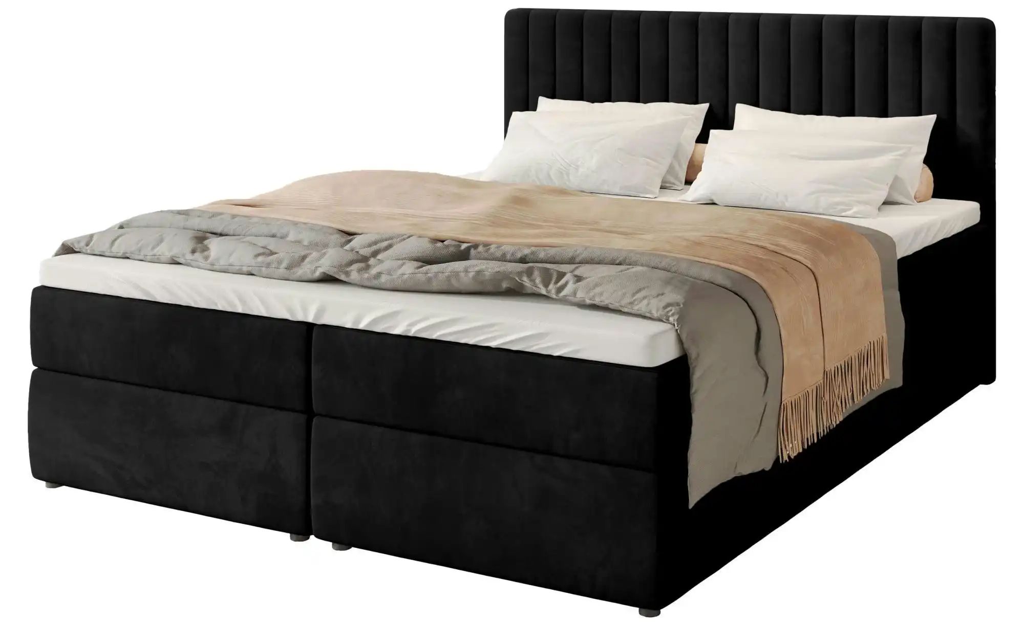 Boxbett mit Bettkasten und Topper Drayton ¦ schwarz ¦ Maße (cm): B: 160 H: günstig online kaufen
