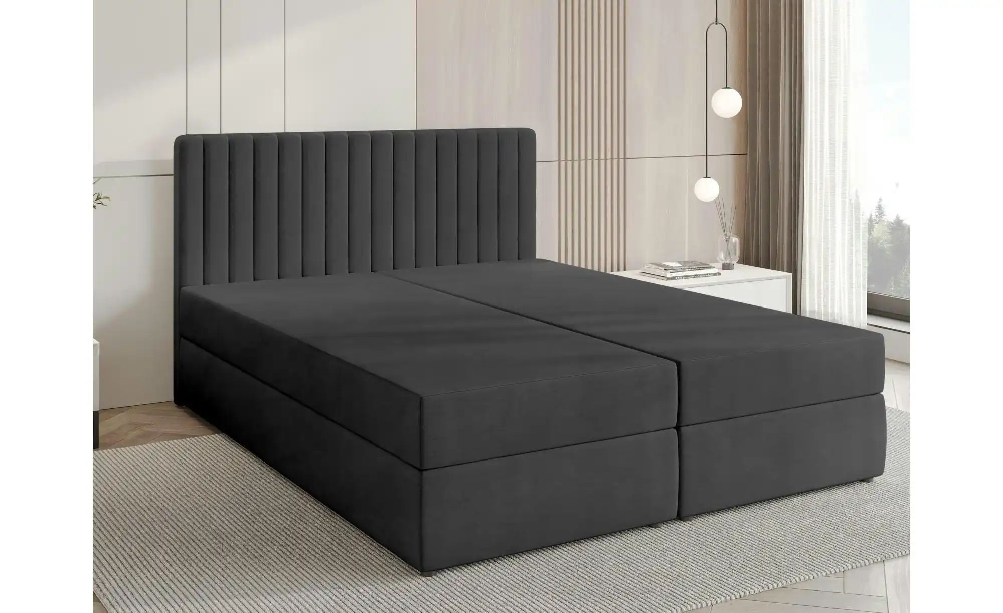 Thumbnail - Boxbett mit Bettkasten und Topper Drayton ¦ schwarz ¦ Maße (cm): B: 180 H: 102 Betten > Polsterbetten - Höffner