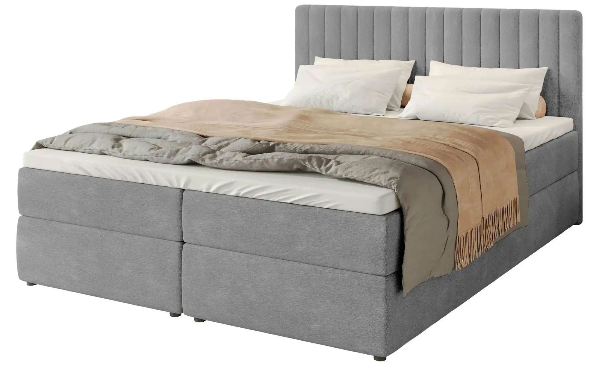 Boxbett mit Bettkasten und Topper Drayton ¦ grau ¦ Maße (cm): B: 160 H: 102 günstig online kaufen