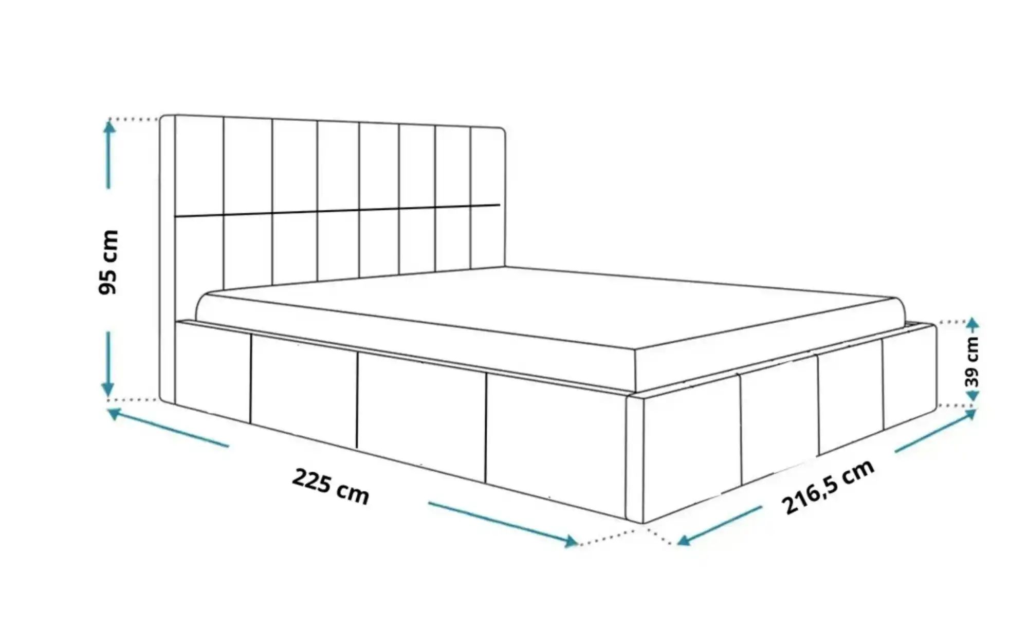 Polsterbett mit Stauraum Paignton ¦ grau ¦ Maße (cm): B: 216,5 H: 95 Betten günstig online kaufen