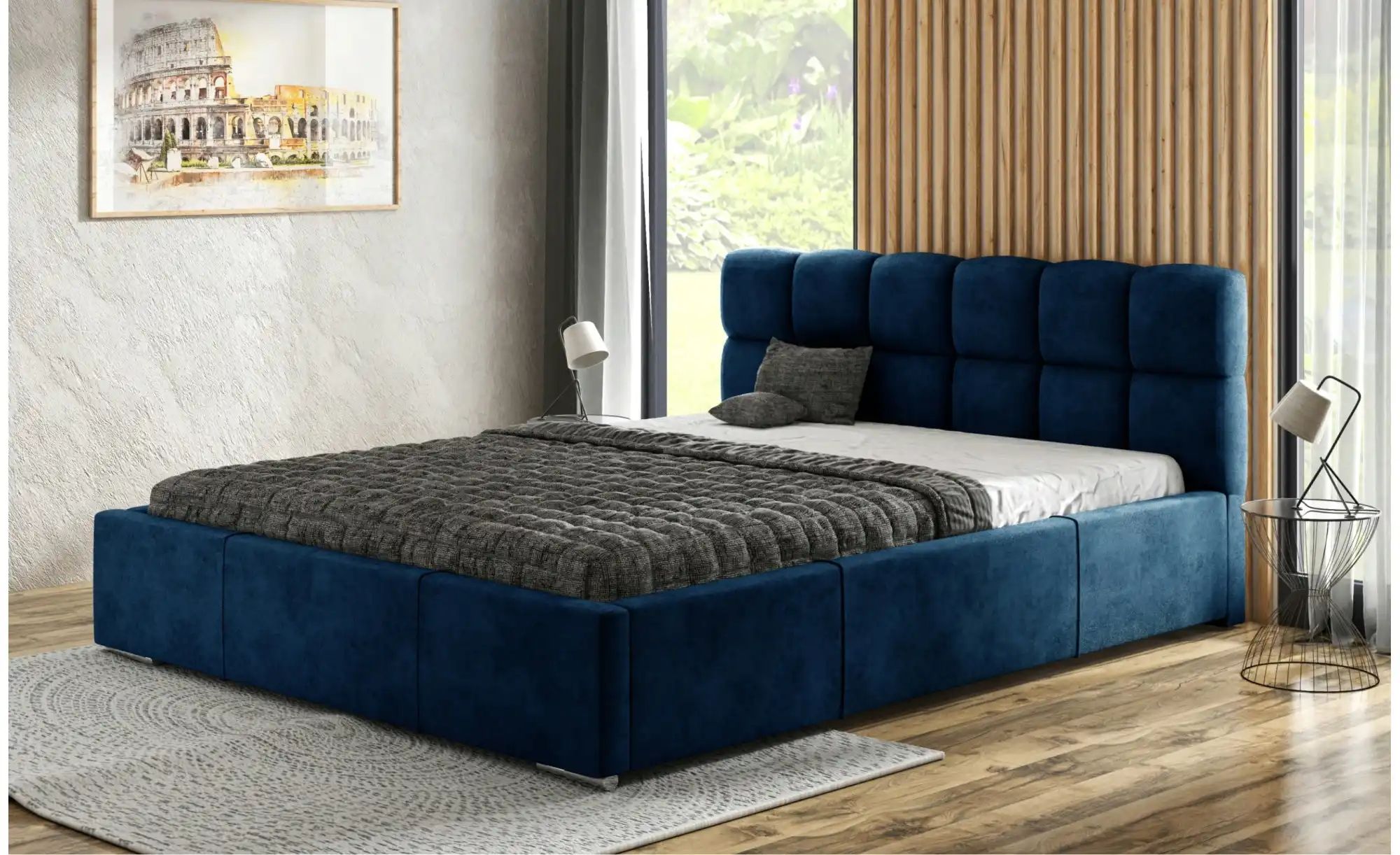 Polsterbett mit Stauraum Paignton ¦ blau ¦ Maße (cm): B: 216,5 H: 95 Betten günstig online kaufen