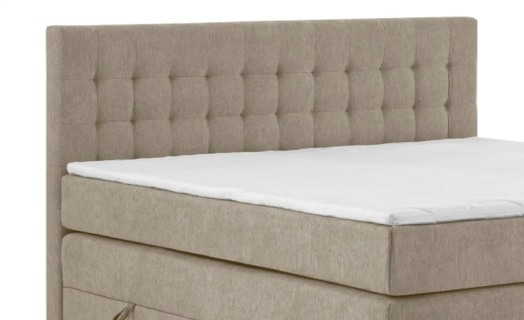 Boxspringbett mit Bettkasten Barcelona ¦ beige ¦ Maße (cm): B: 160 H: 110 B günstig online kaufen