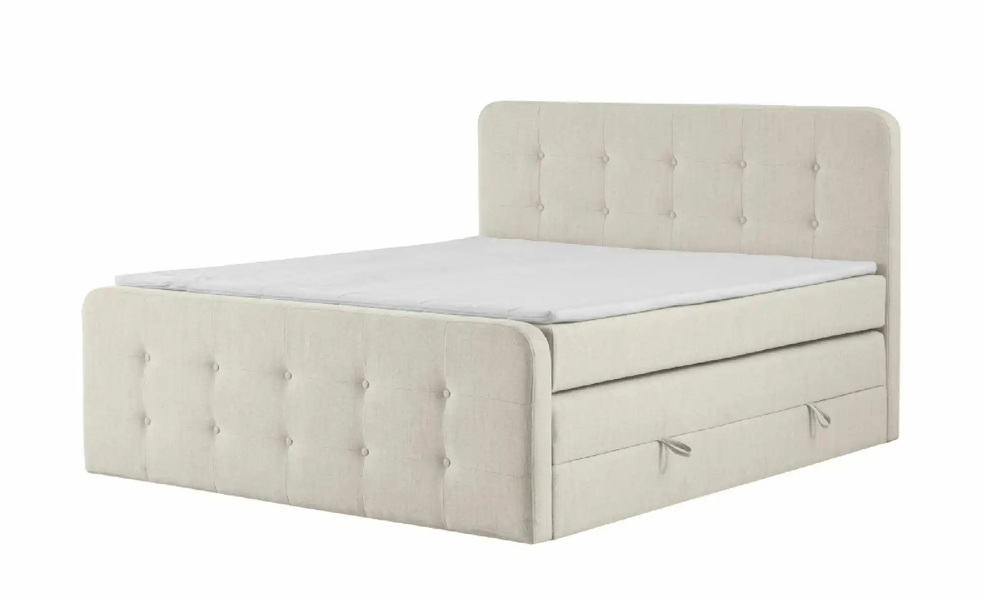 Boxspringbett mit Bettkasten Neapel ¦ creme ¦ Maße (cm): B: 160 H: 121 Bett günstig online kaufen