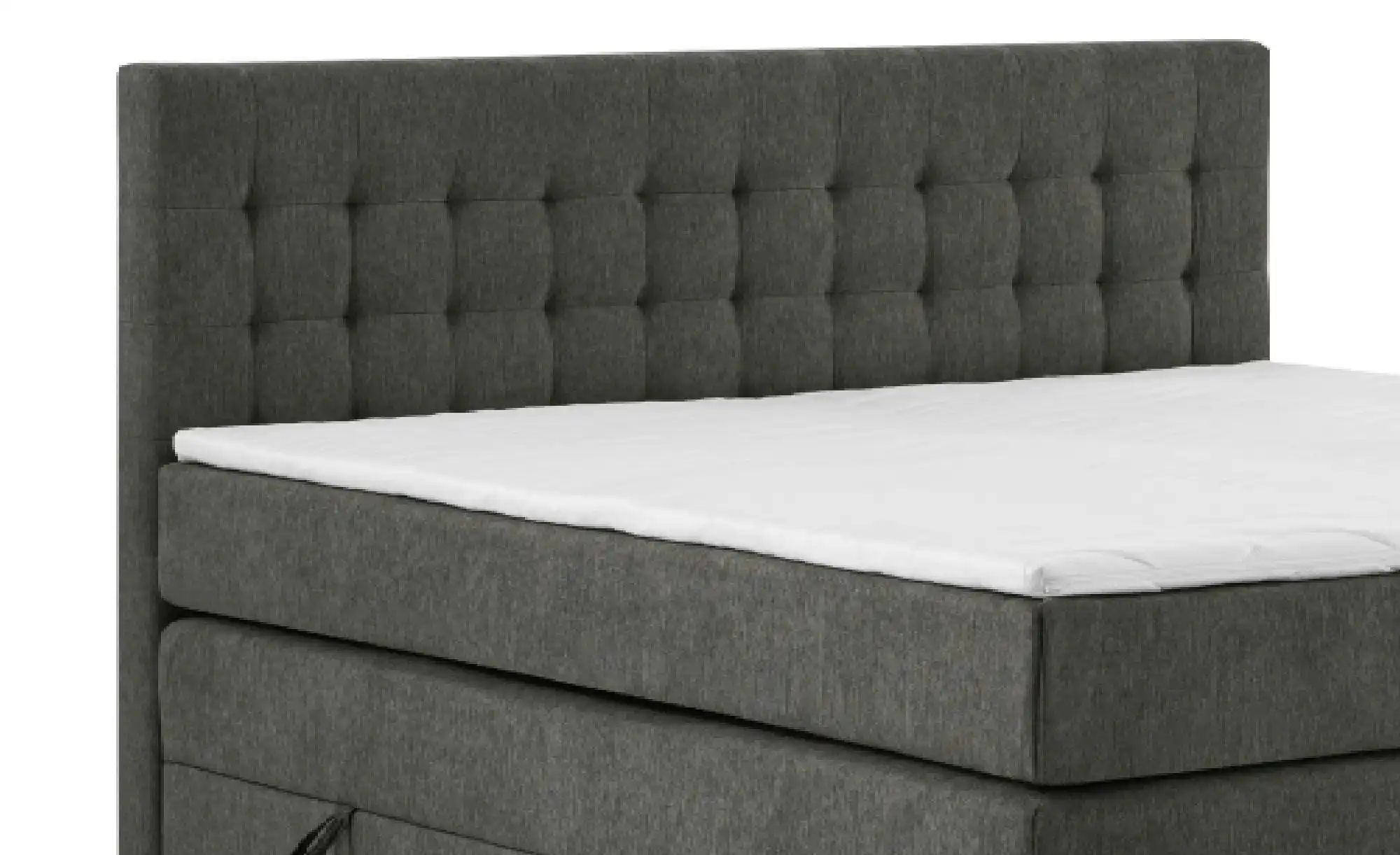 Thumbnail - Boxspringbett mit Bettkasten Barcelona ¦ grau ¦ Maße (cm): B: 140 H: 110 Betten > Komfortbetten - Höffner