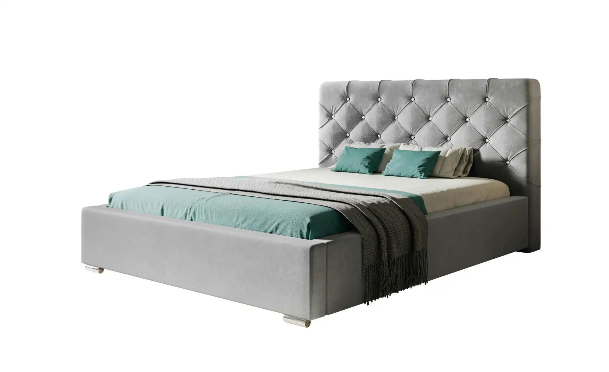 Polsterbett mit Stauraum Preston ¦ grau ¦ Maße (cm): B: 200 H: 104 Betten > günstig online kaufen