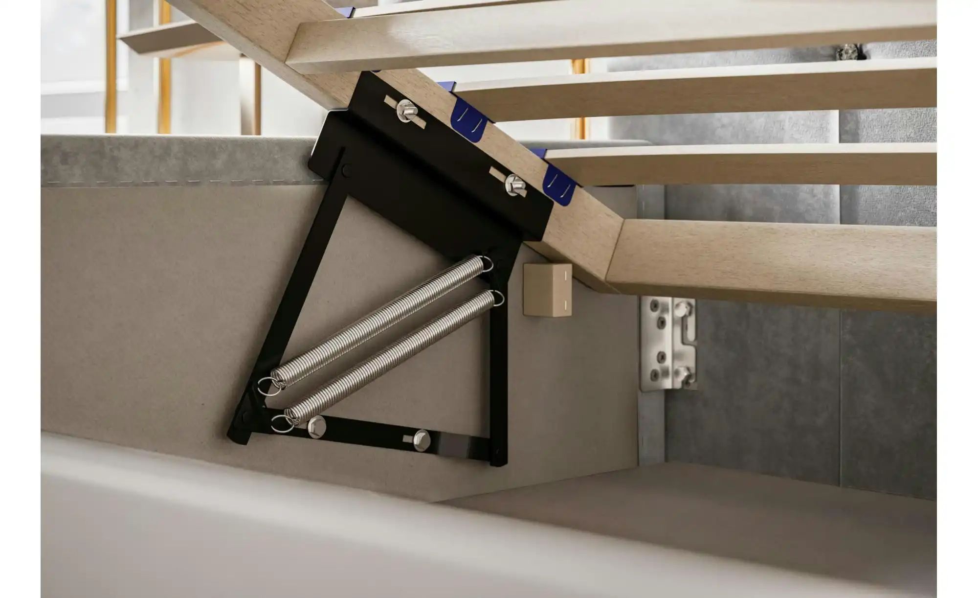 Polsterbett mit Stauraum Preston ¦ grau ¦ Maße (cm): B: 200 H: 104 Betten > günstig online kaufen